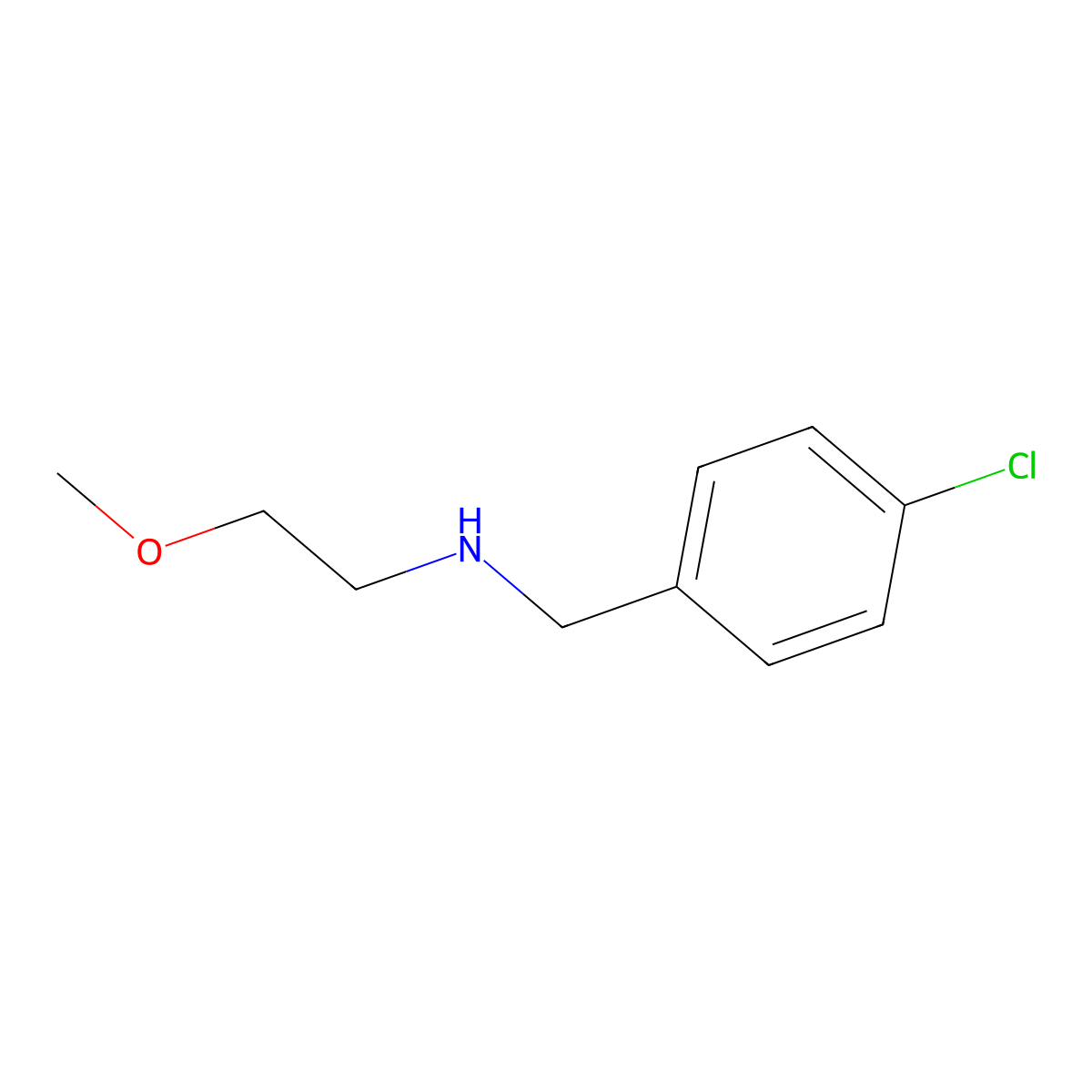 N-(4-Chlorobenzyl)-2-methoxy-1-ethanamine molecular structure, CAS 827328-39-2