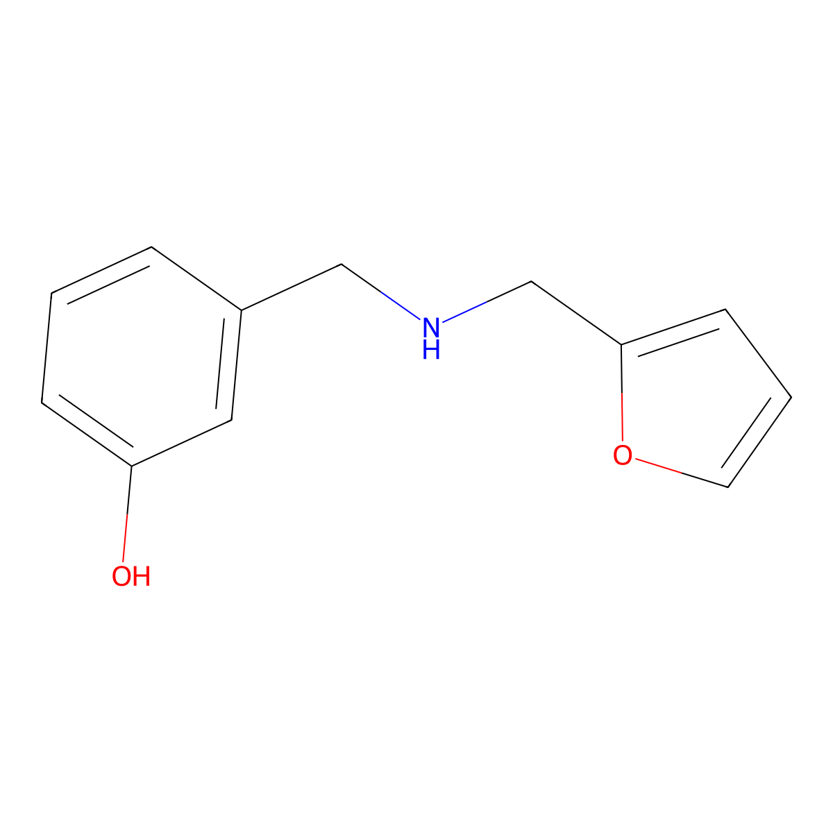 Phenol, 3-[[(2-furanylmethyl)amino]methyl]- molecular structure, CAS 827328-40-5