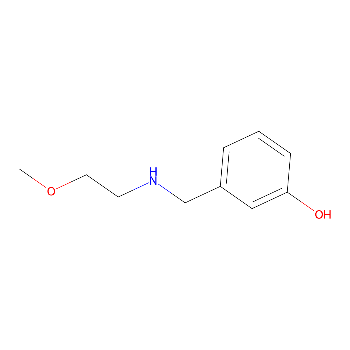 3-{[(2-Methoxyethyl)amino]methyl}phenol molecular structure, CAS 827328-41-6