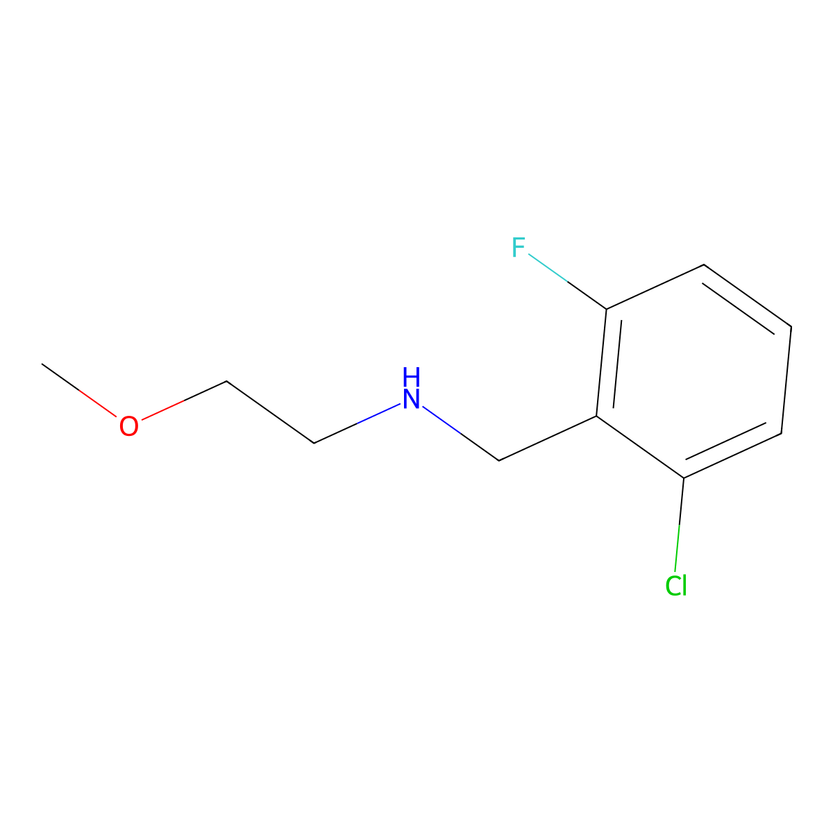 N-(2-chloro-6-fluorobenzyl)-2-methoxyethanamine molecular structure, CAS 827328-46-1