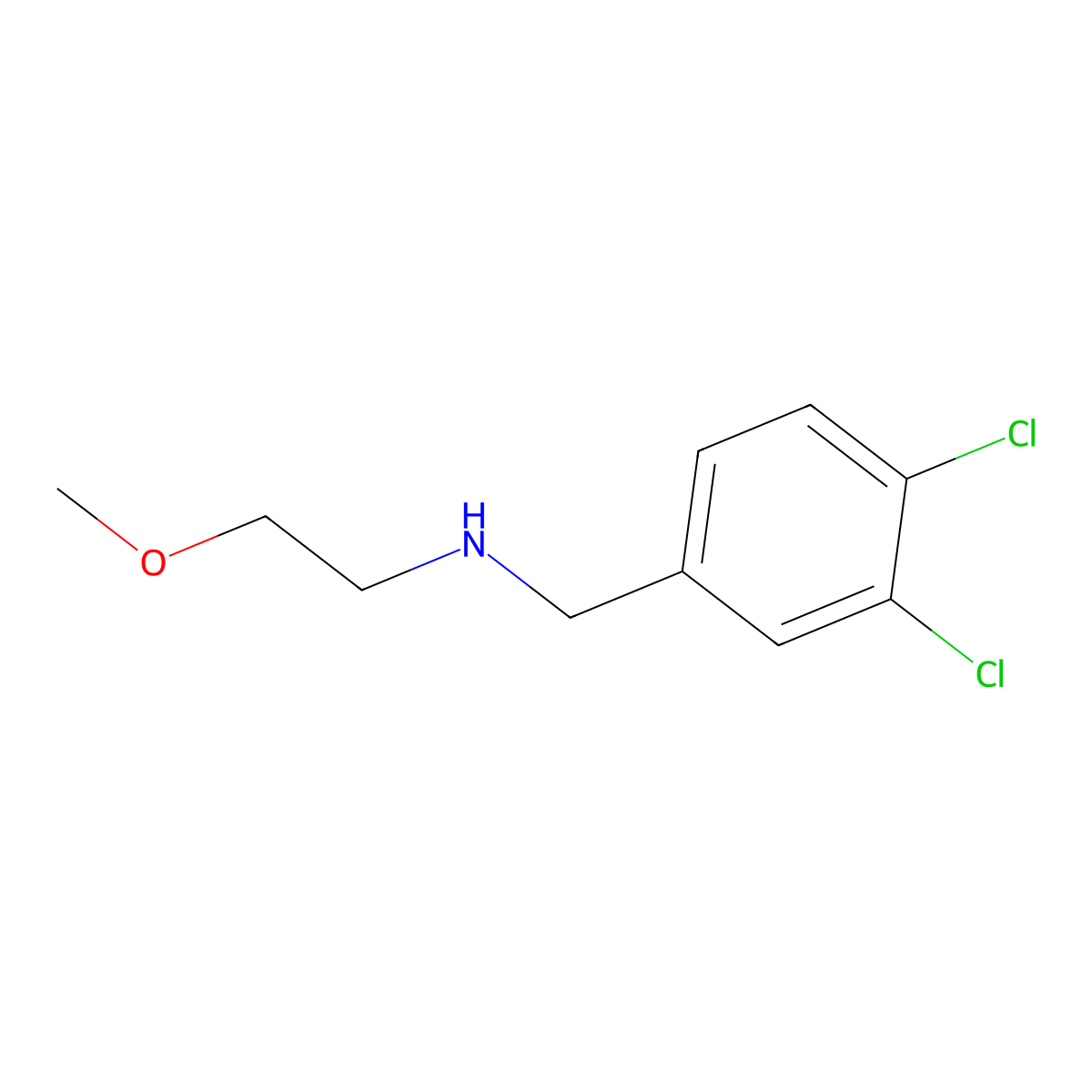 N-(3,4-Dichlorobenzyl)-2-methoxyethanamine molecular structure, CAS 827328-57-4