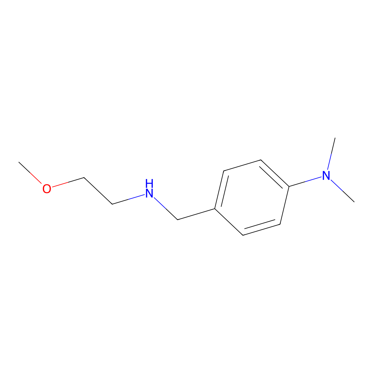 4-{[(2-methoxyethyl)amino]methyl}-N,N-dimethylaniline molecular structure, CAS 827328-65-4
