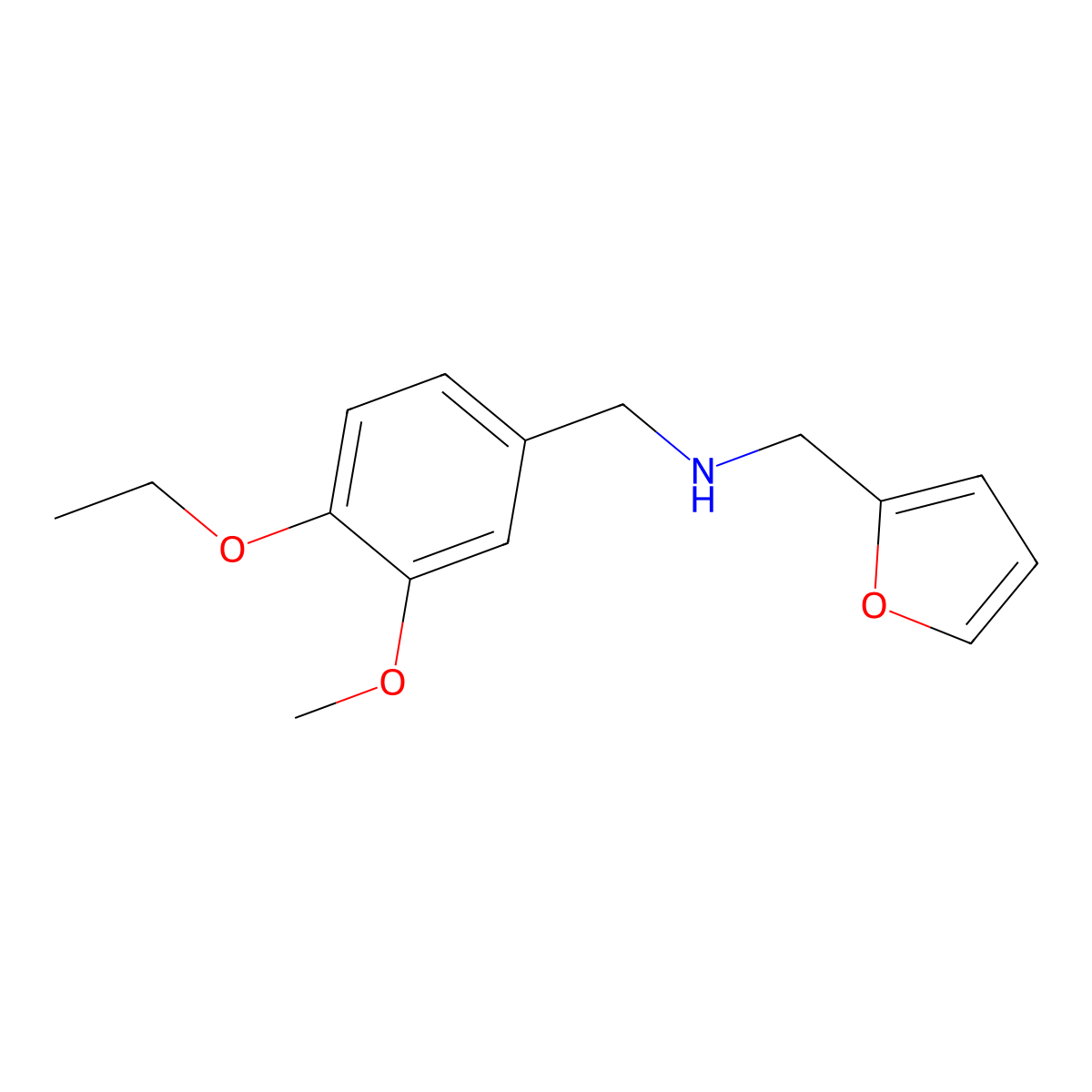 (4-Ethoxy-3-methoxy-benzyl)-furan-2-ylmethyl-amine molecular structure, CAS 827328-68-7