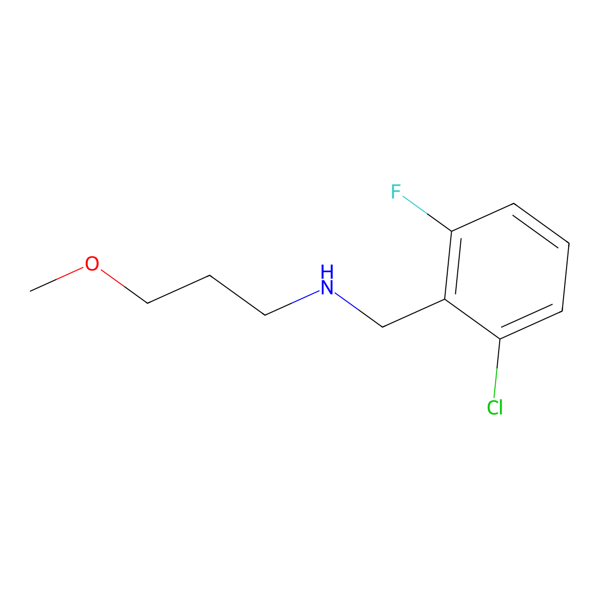 N-(2-chloro-6-fluorobenzyl)-3-methoxypropan-1-amine molecular structure, CAS 827328-79-0