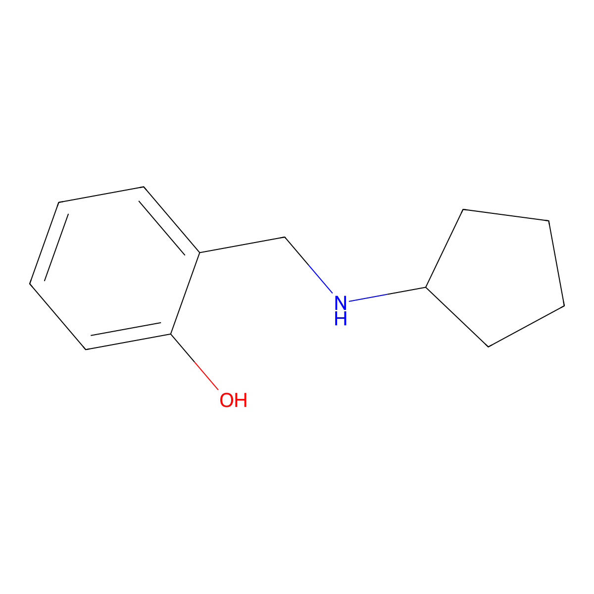 2-[(Cyclopentylamino)methyl]phenol molecular structure, CAS 827328-86-9