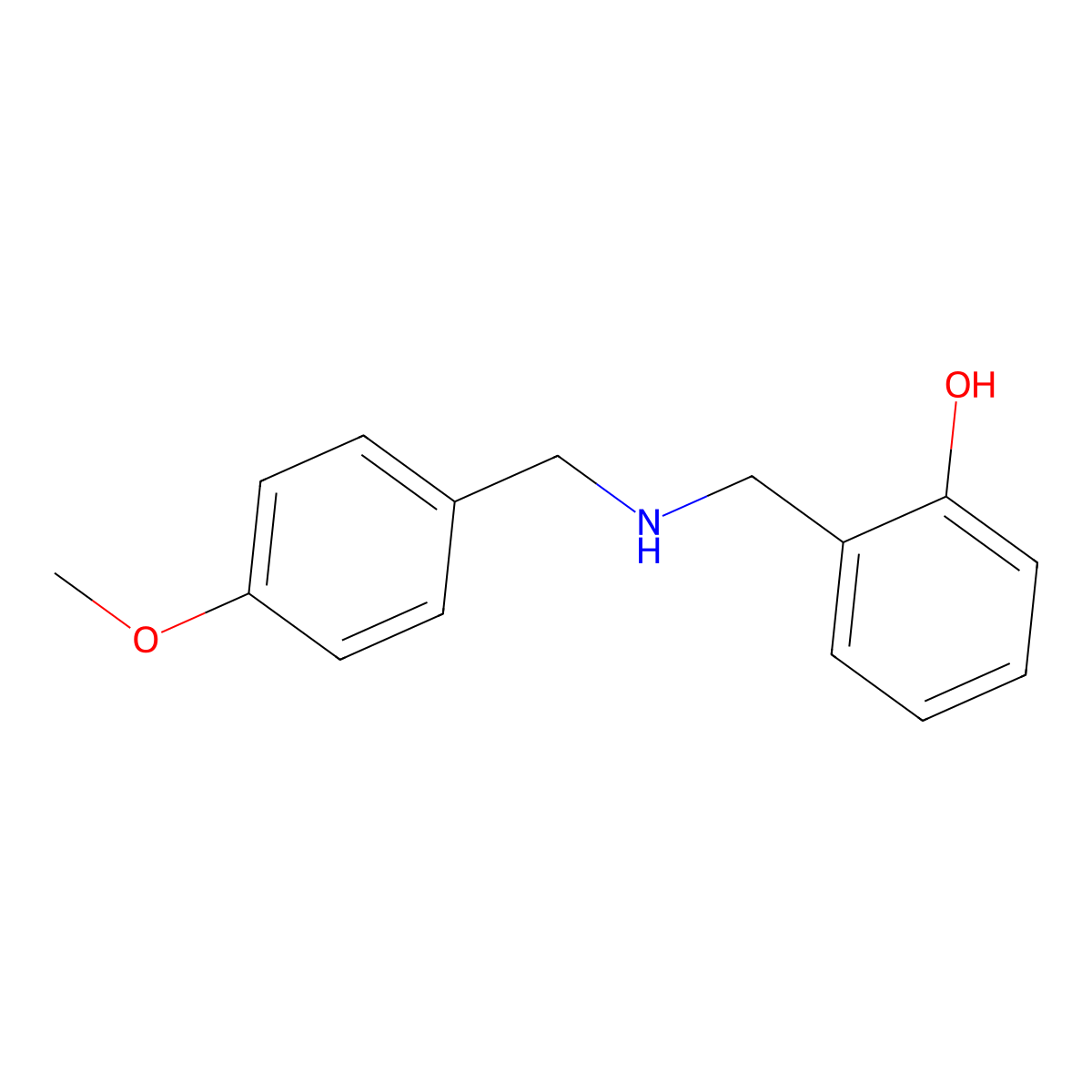 2-({[(4-Methoxyphenyl)methyl]amino}methyl)phenol molecular structure, CAS 827328-87-0
