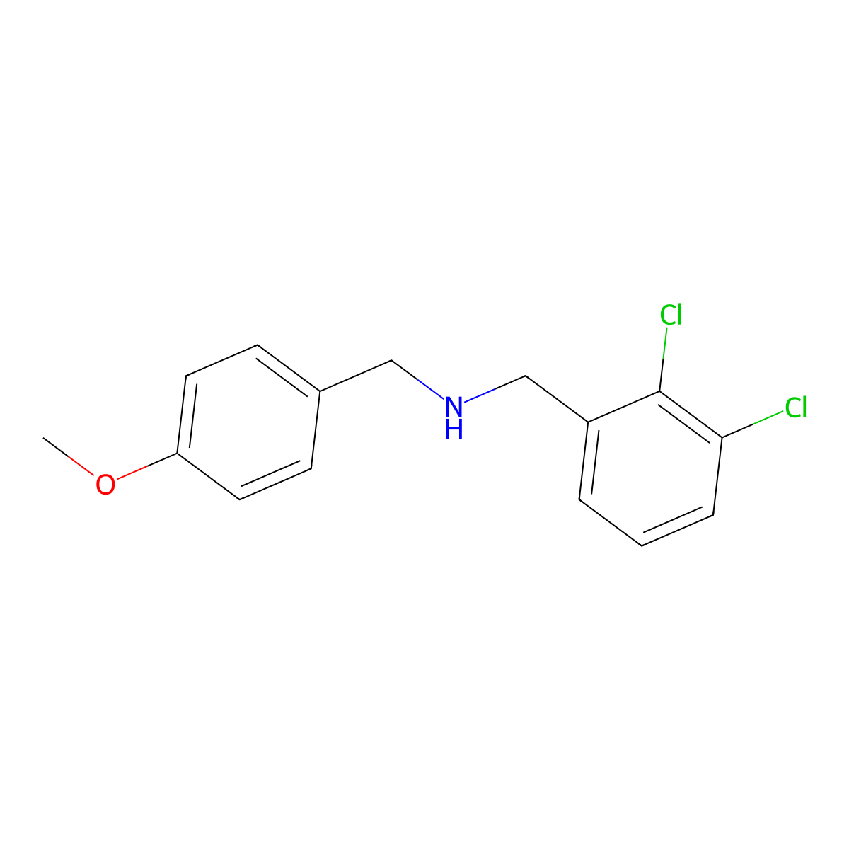 1-(2,3-dichlorophenyl)-N-(4-methoxybenzyl)methanamine molecular structure, CAS 827328-97-2