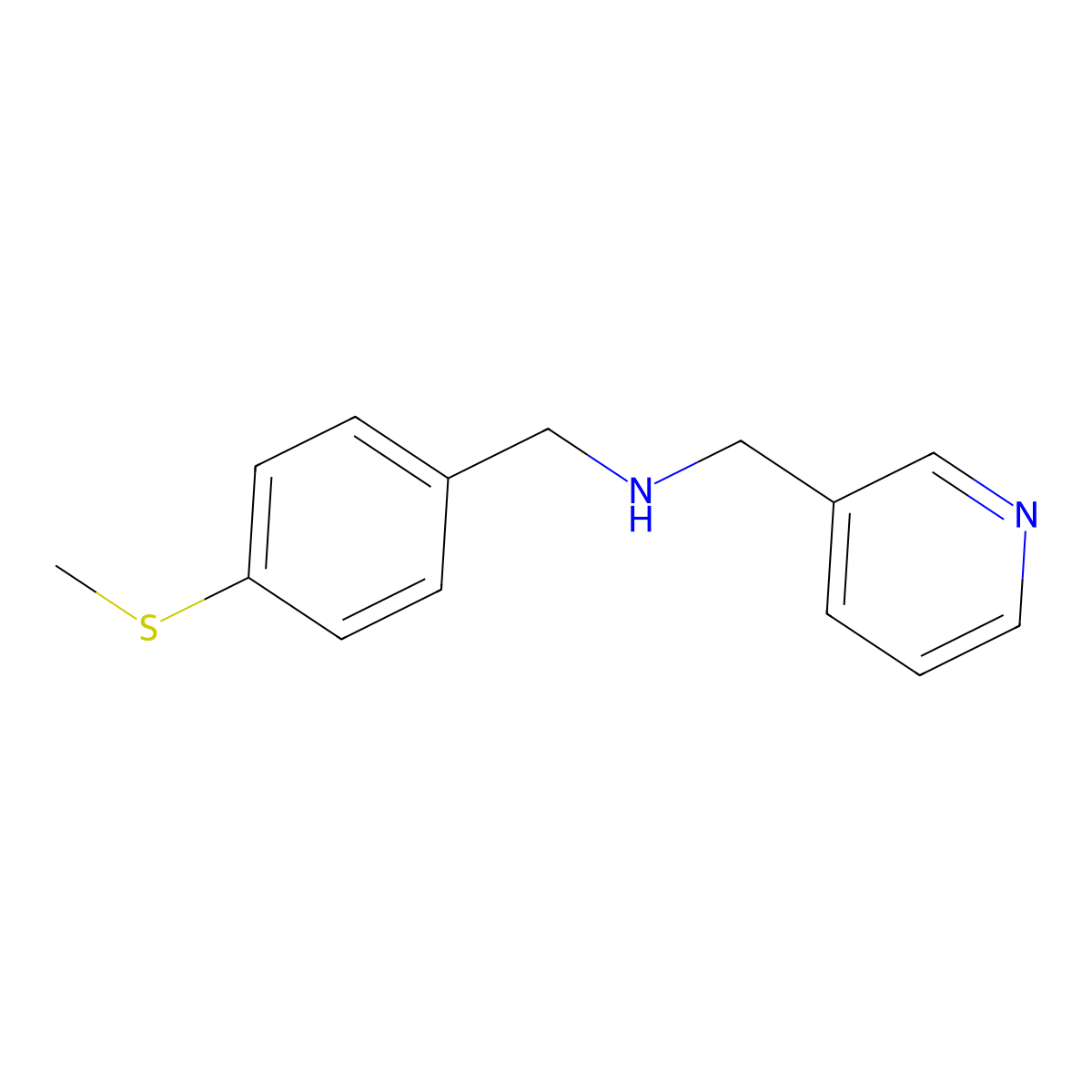 1-[4-(methylsulfanyl)phenyl]-N-(pyridin-3-ylmethyl)methanamine molecular structure, CAS 827329-00-0