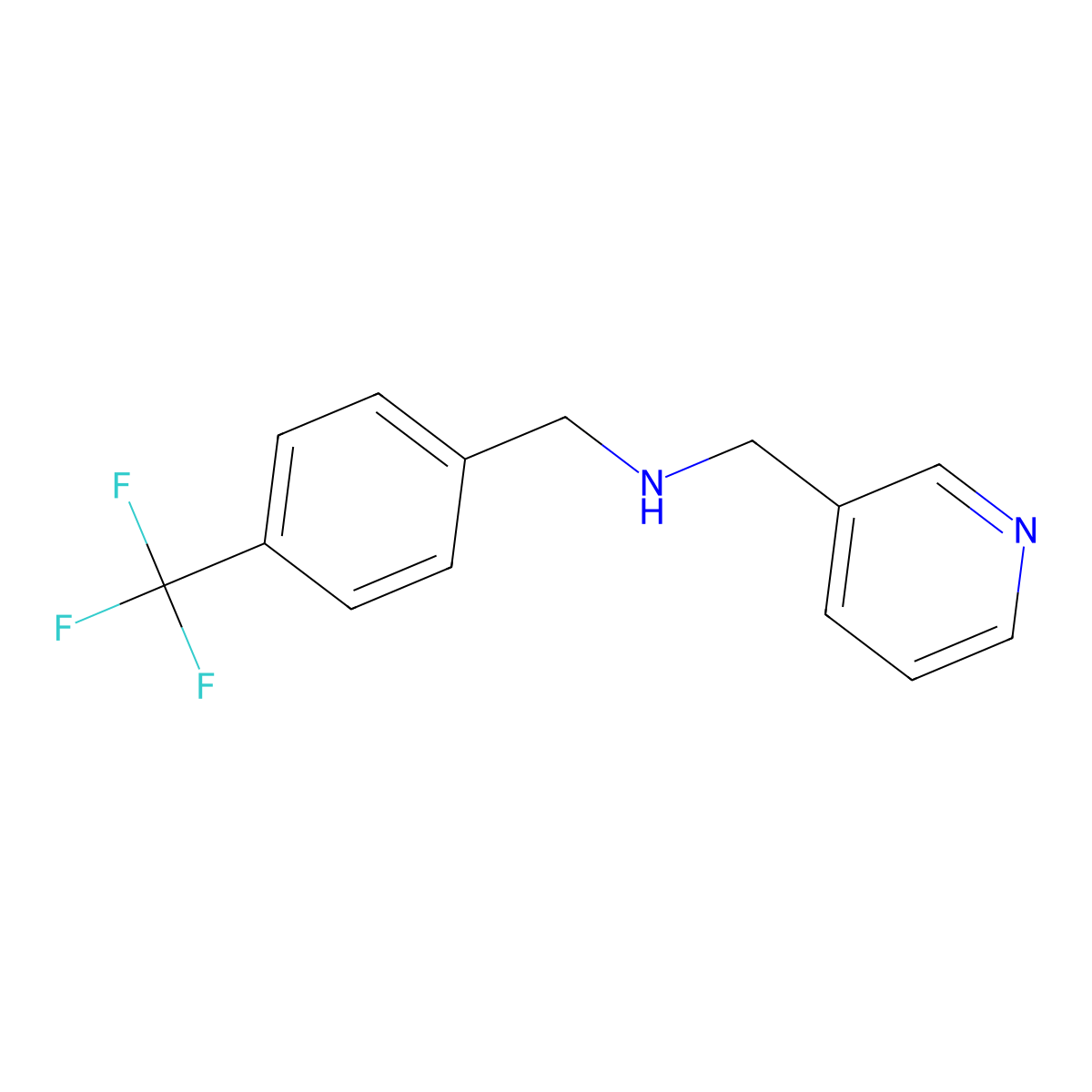 N-(pyridin-3-ylmethyl)-1-[4-(trifluoromethyl)phenyl]methanamine molecular structure, CAS 827329-11-3