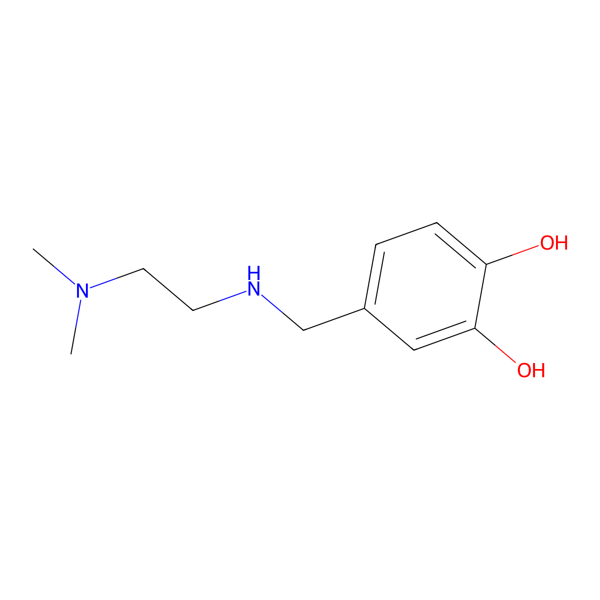 4-({[2-(Dimethylamino)ethyl]amino}methyl)benzene-1,2-diol molecular structure, CAS 827329-39-5