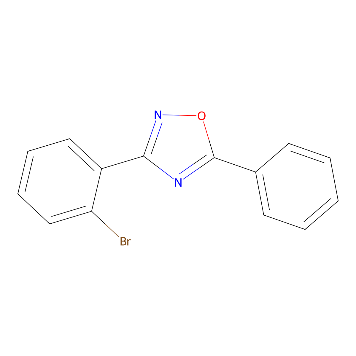 3-(2-Bromophenyl)-5-phenyl-1,2,4-oxadiazole molecular structure, CAS 827332-78-5