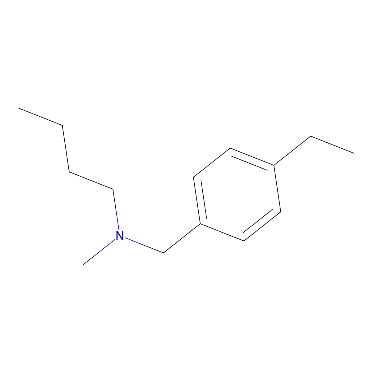 N-(4-ethylbenzyl)-N-methylbutan-1-amine molecular structure, CAS 827333-01-7