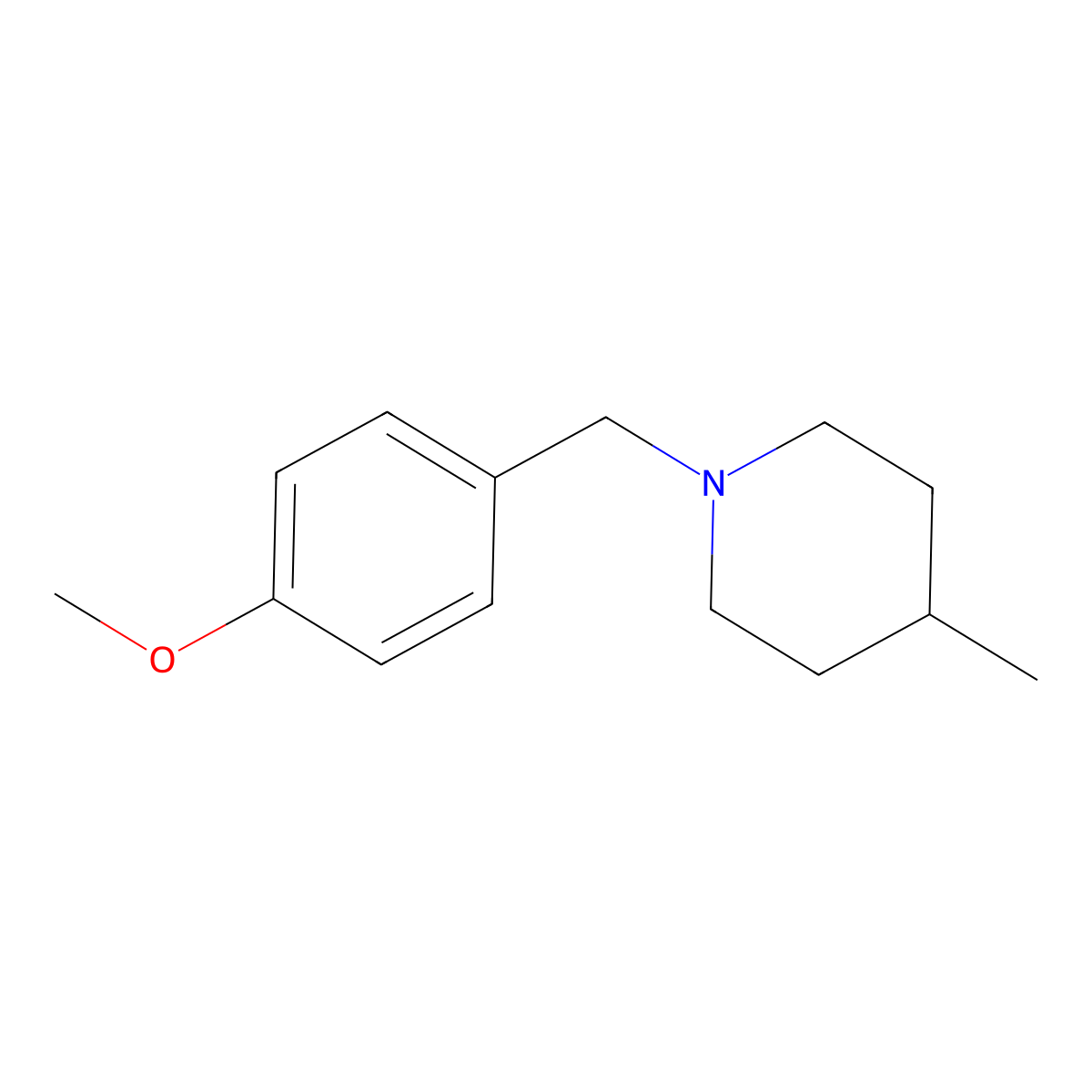 1-[(4-Methoxyphenyl)methyl]-4-methylpiperidine molecular structure, CAS 827333-17-5