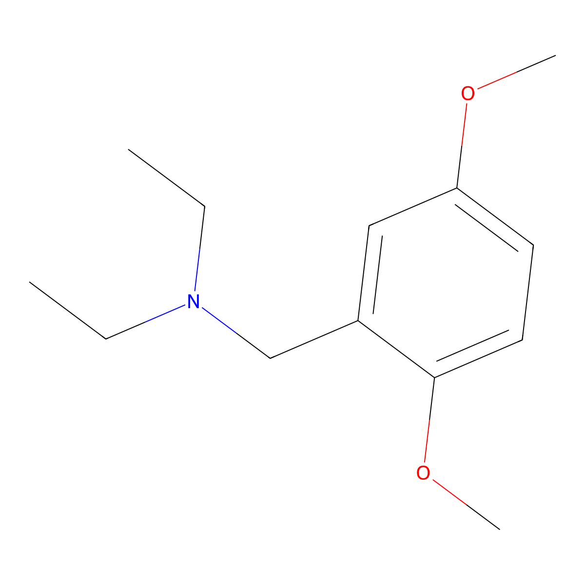 N-(2,5-dimethoxybenzyl)-N-ethylethanamine molecular structure, CAS 827333-86-8