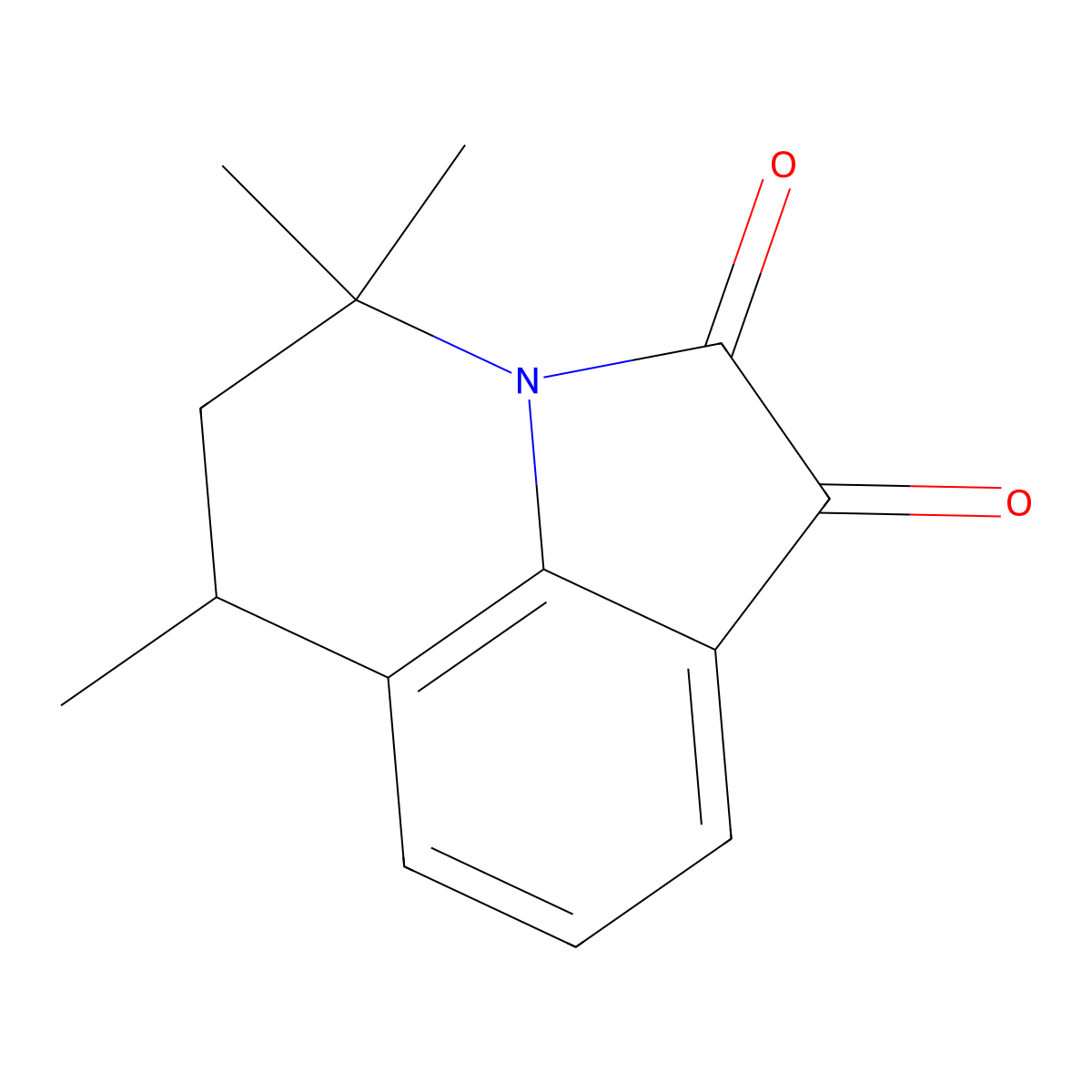 4,4,6-trimethyl-5,6-dihydro-4H-pyrrolo[3,2,1-ij]quinoline-1,2-dione molecular structure, CAS 827342-36-9