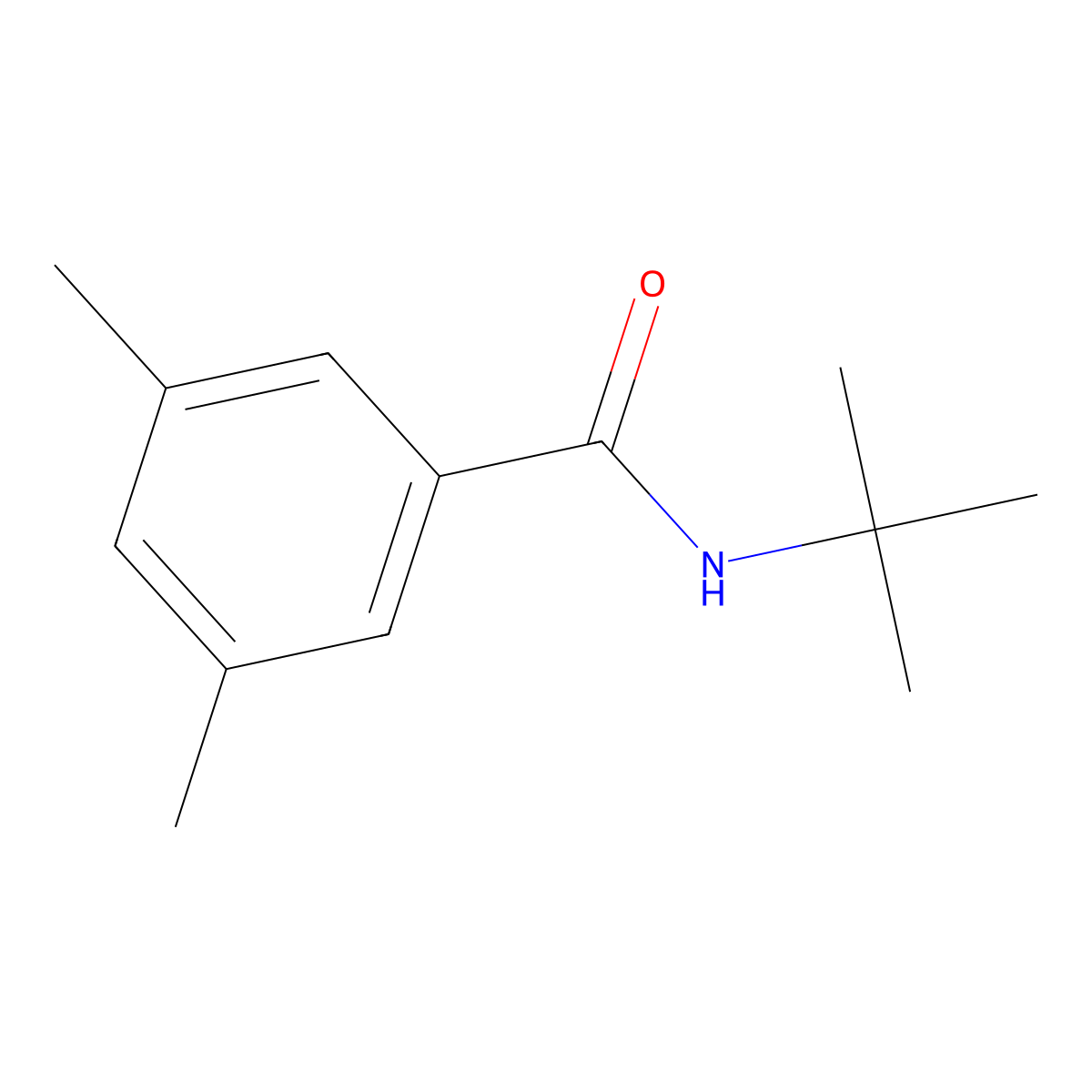 N-tert-butyl-3,5-dimethylbenzamide molecular structure, CAS 827346-47-4
