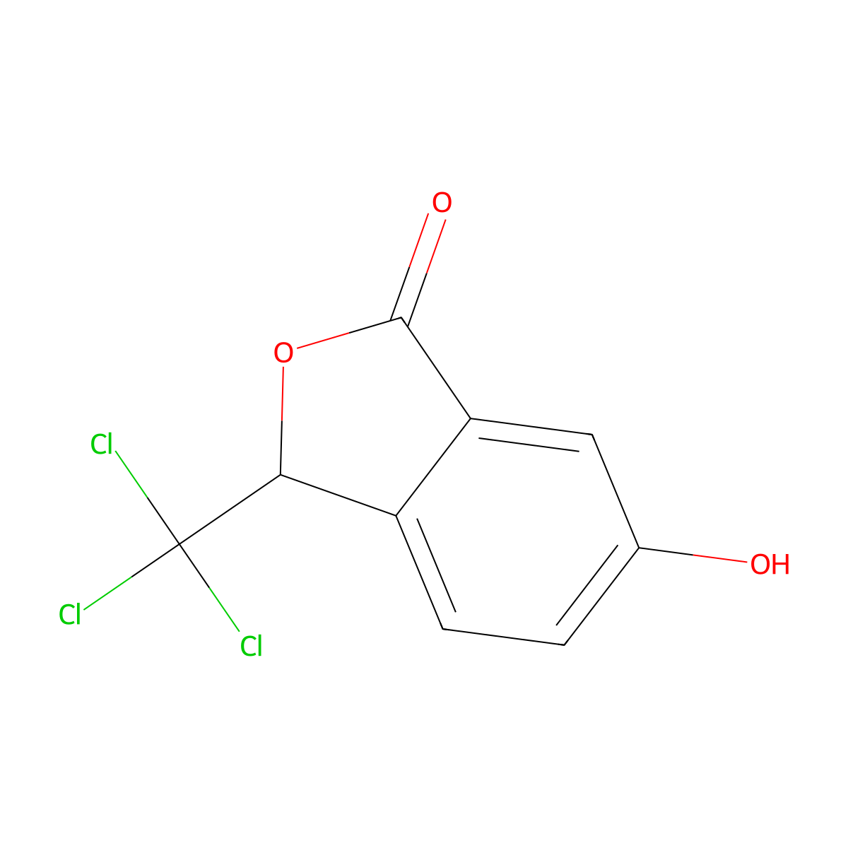 6-hydroxy-3-(trichloromethyl)-2-benzofuran-1(3H)-one molecular structure, CAS 82735-26-0