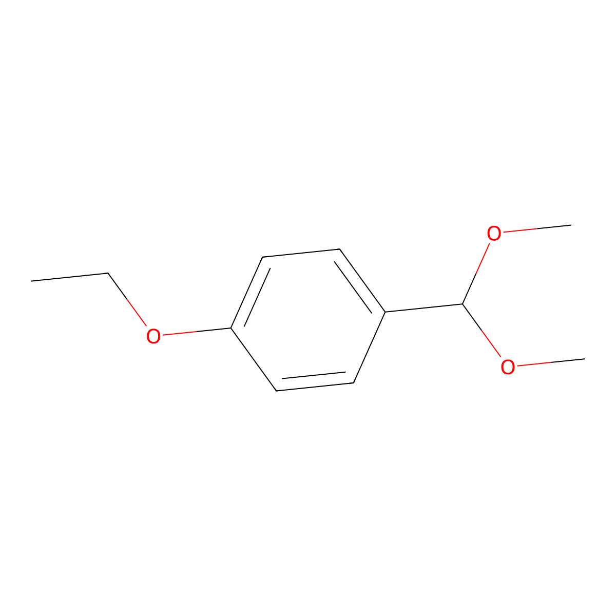 4-Ethoxybenzaldehyde dimethyl acetal molecular structure, CAS 82736-90-1