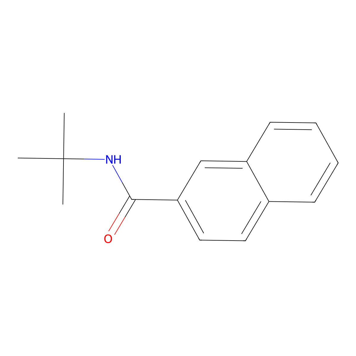 N-tert-butylnaphthalene-2-carboxamide molecular structure, CAS 82740-58-7
