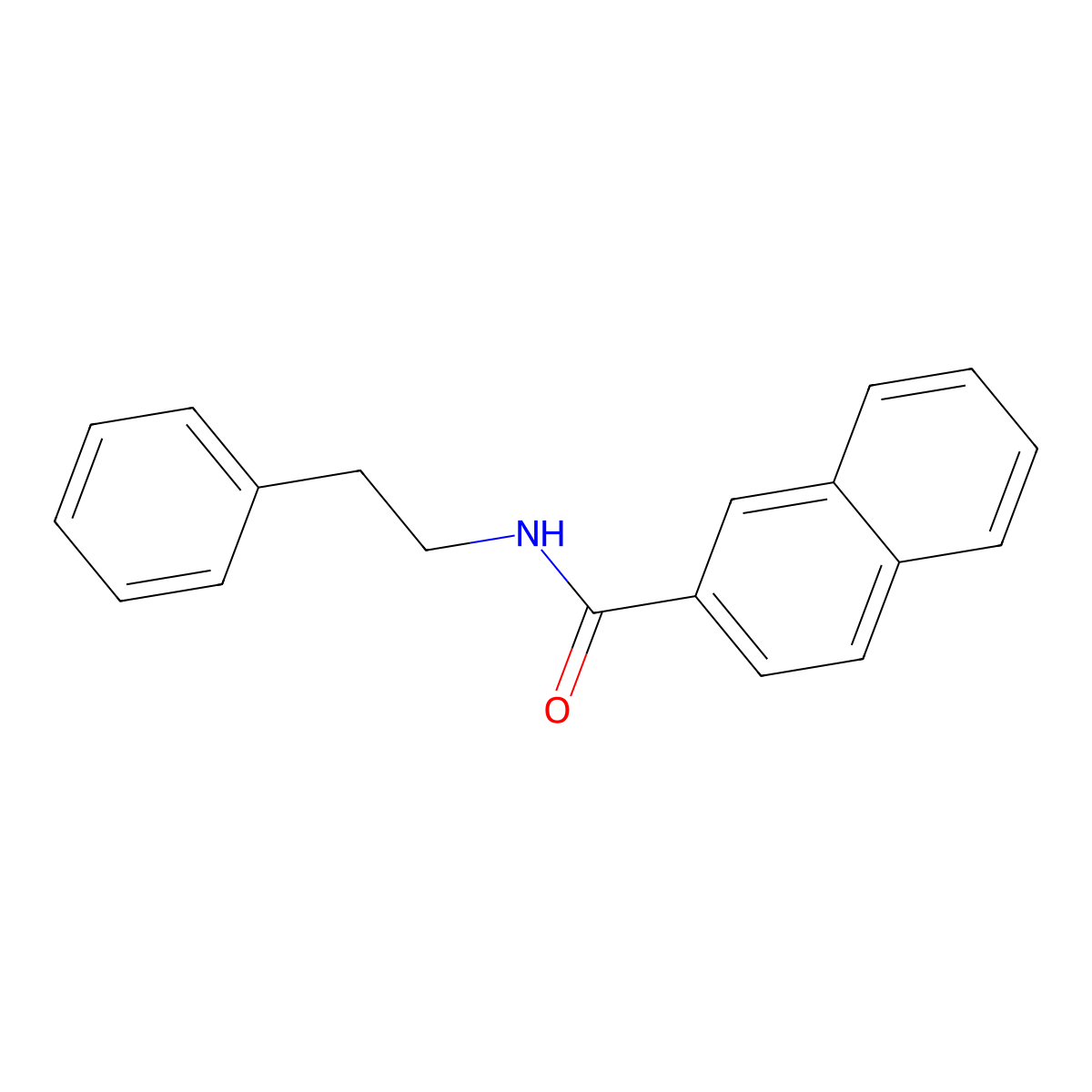 N-(2-phenylethyl)naphthalene-2-carboxamide molecular structure, CAS 82740-61-2