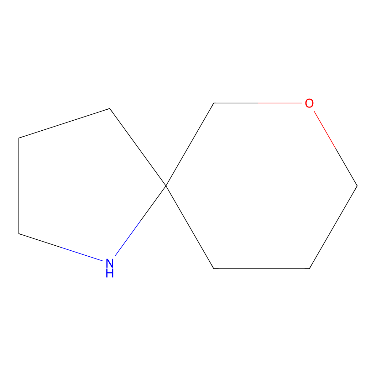 7-Oxa-1-azaspiro(4.5)decane molecular structure, CAS 82742-26-5
