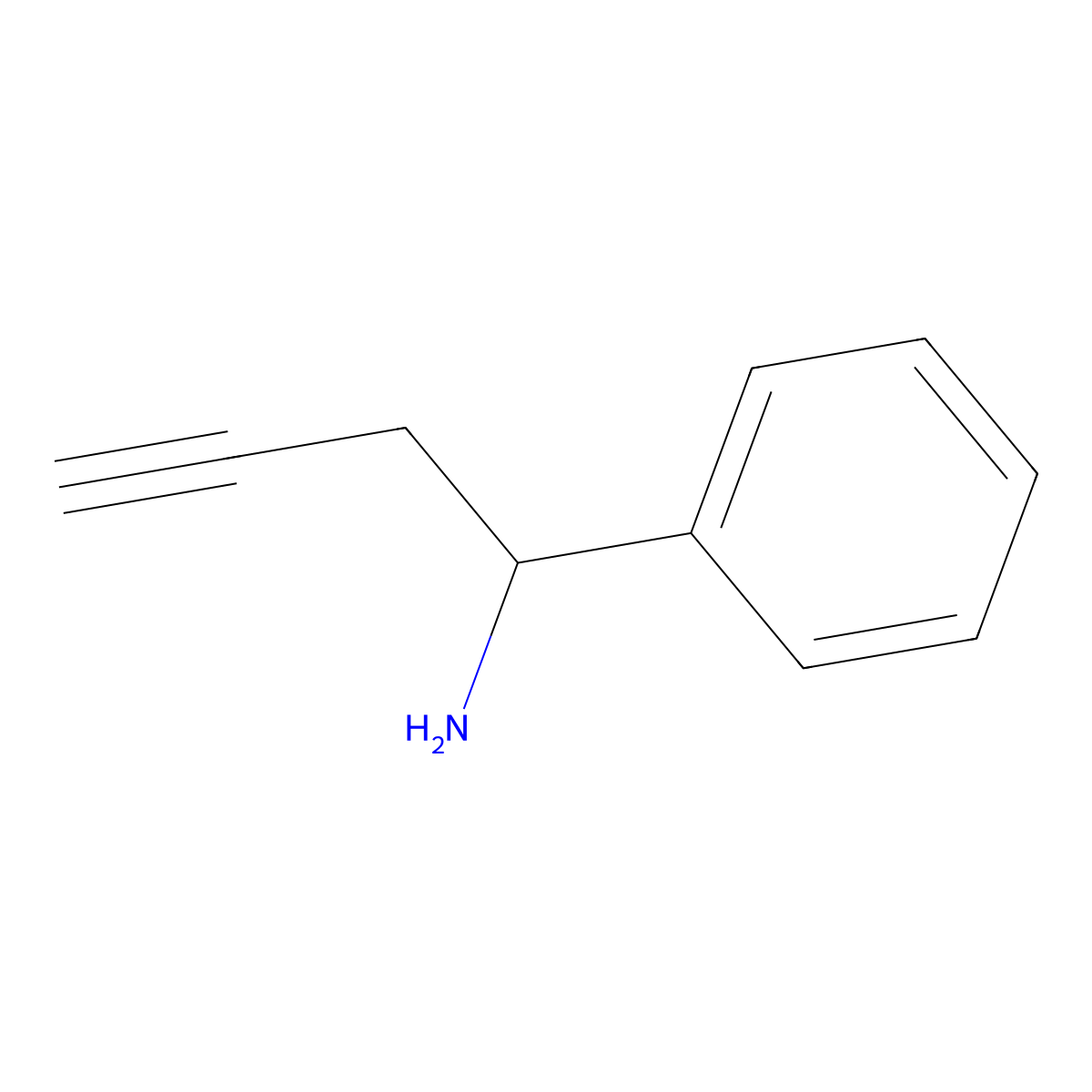 1-Phenylbut-3-yn-1-amine molecular structure, CAS 82745-22-0