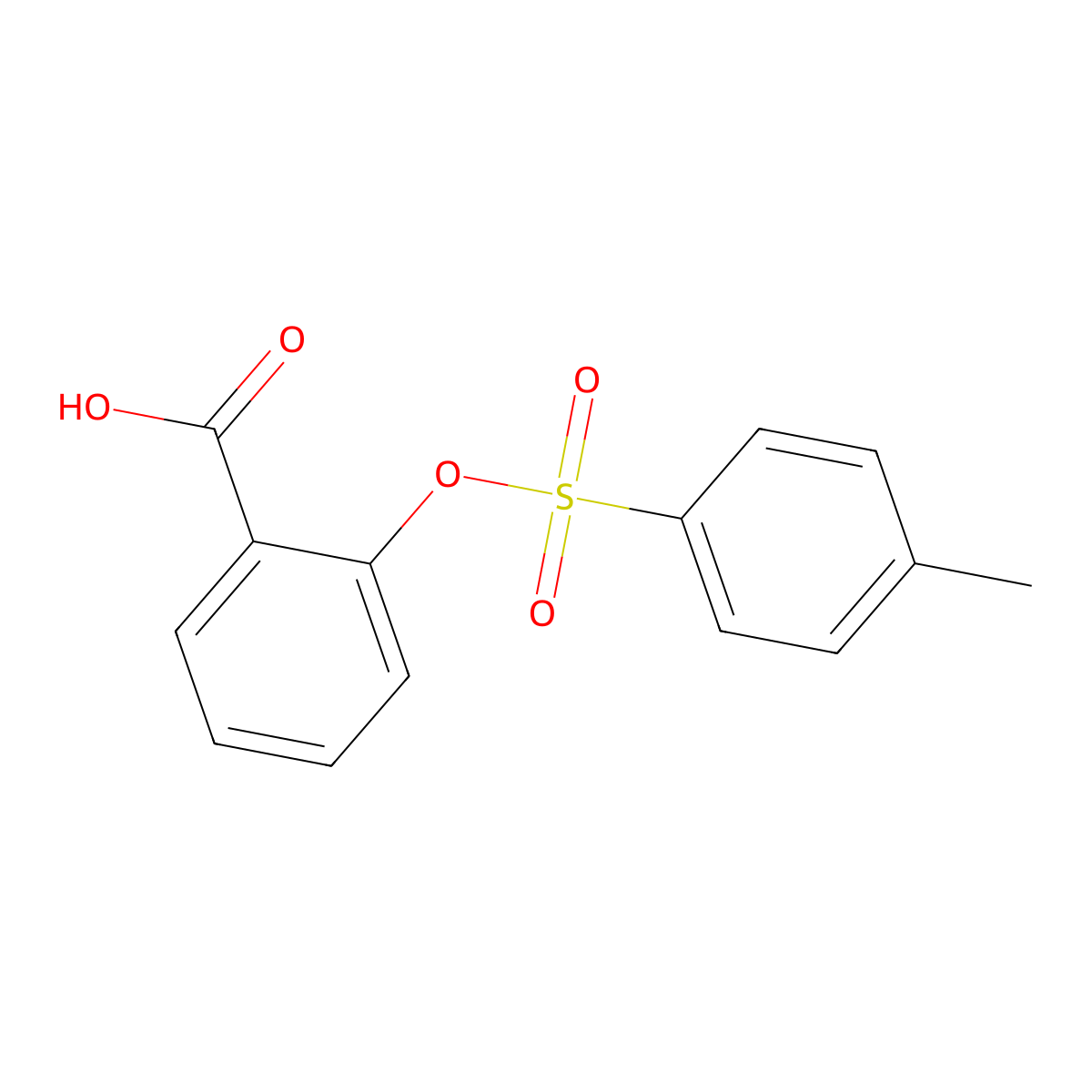 2-(4-Methylphenyl)sulfonyloxybenzoic acid molecular structure, CAS 82745-72-0