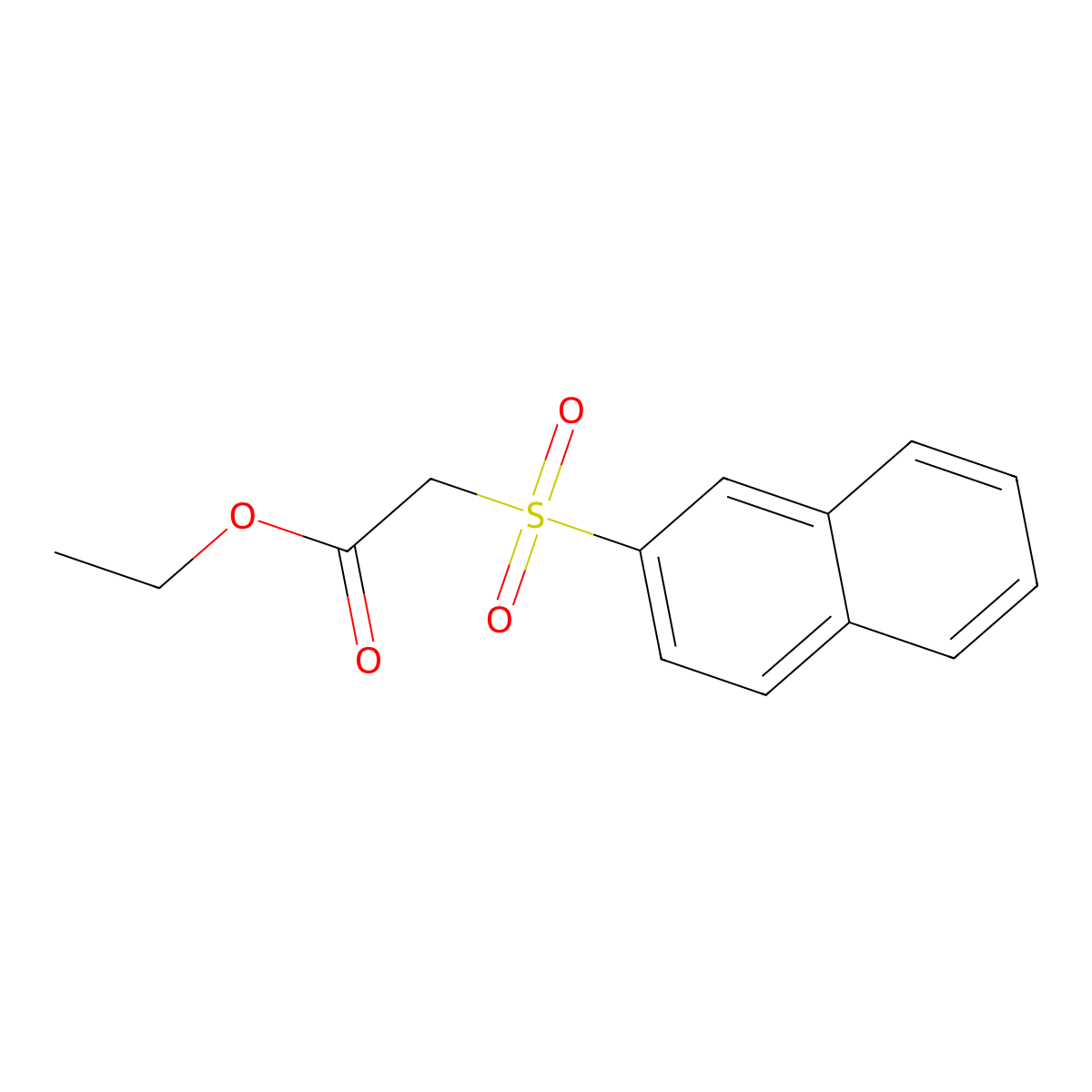 Ethyl (2-naphthylsulfonyl)acetate molecular structure, CAS 82746-51-8
