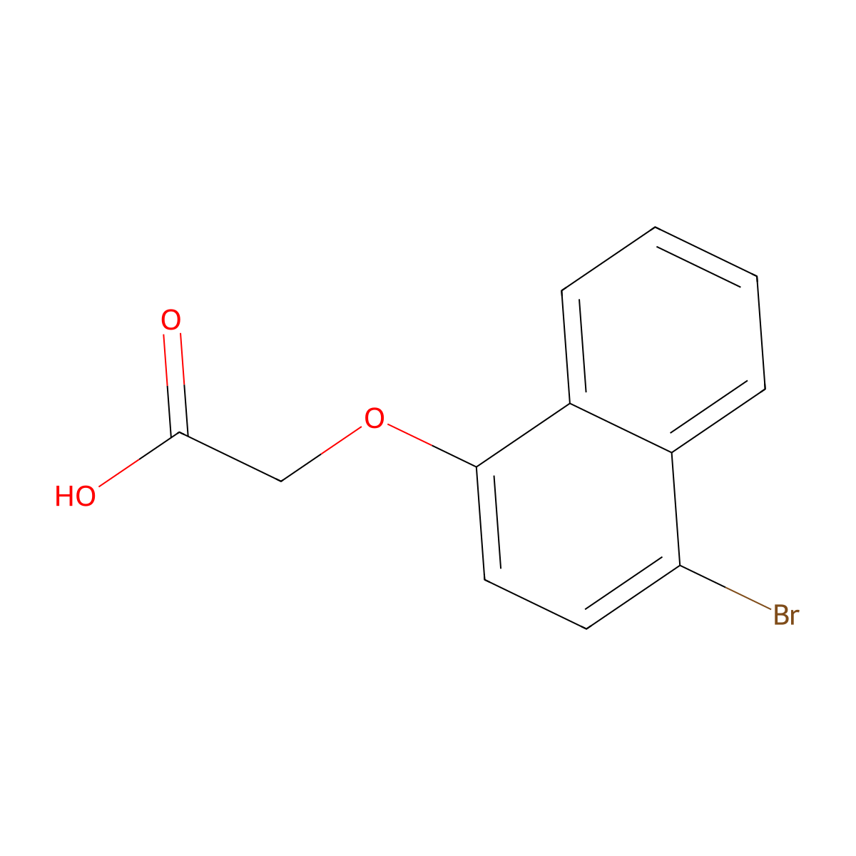 2-((4-Bromonaphthalen-1-yl)oxy)acetic acid molecular structure, CAS 82746-69-8