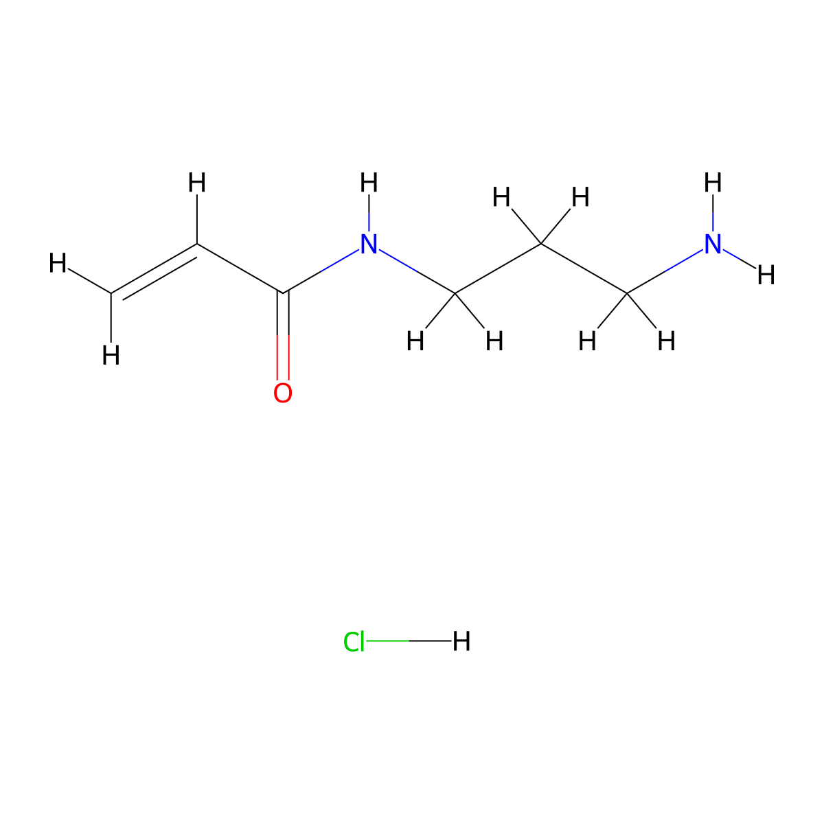 N-(3-aminopropyl)prop-2-enamide hydrochloride molecular structure, CAS 82752-12-3