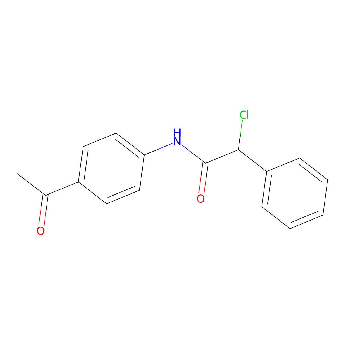 N-(4-Acetylphenyl)-2-chloro-2-phenylacetamide molecular structure, CAS 82753-84-2
