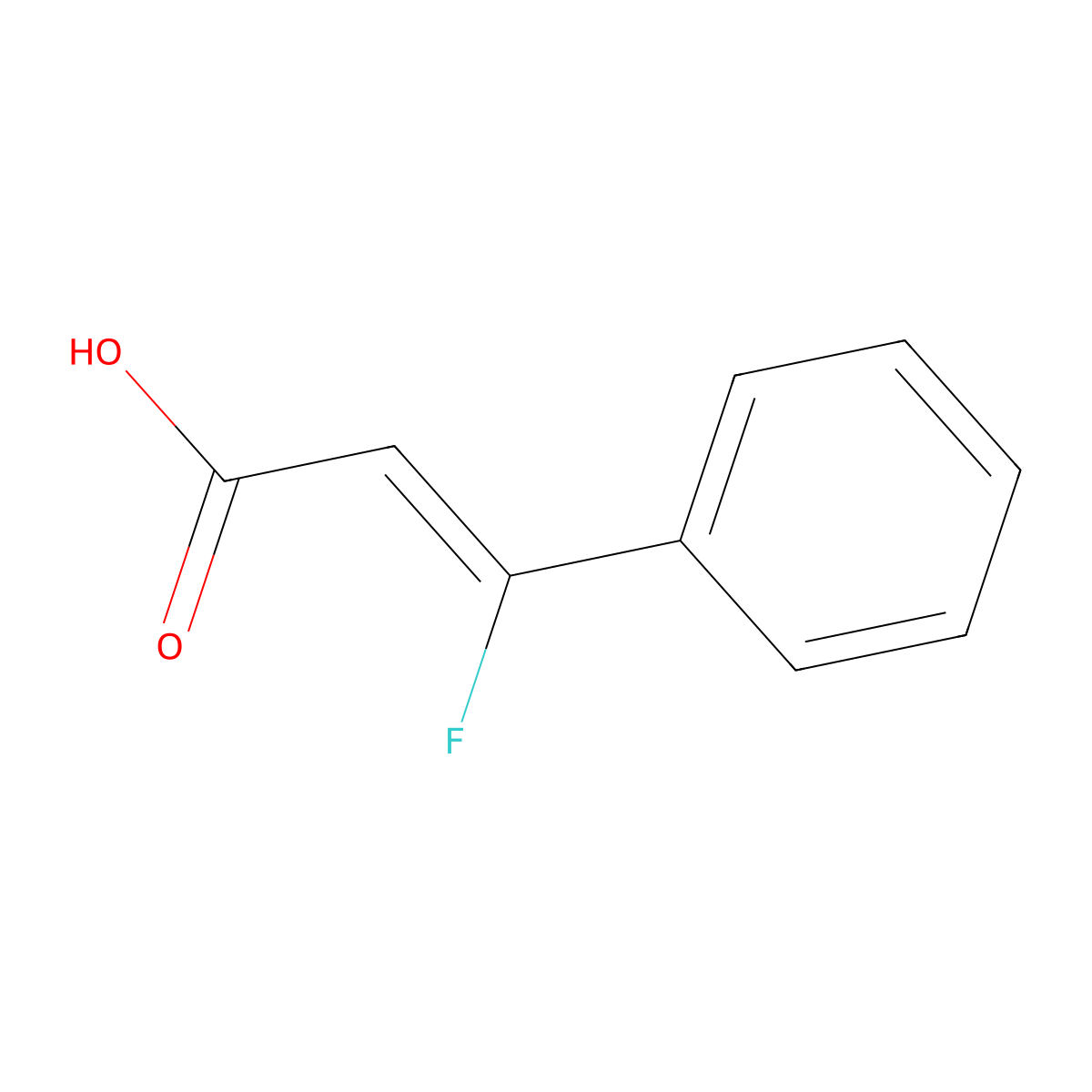 (2Z)-3-fluoro-3-phenylprop-2-enoic acid molecular structure, CAS 82754-21-0