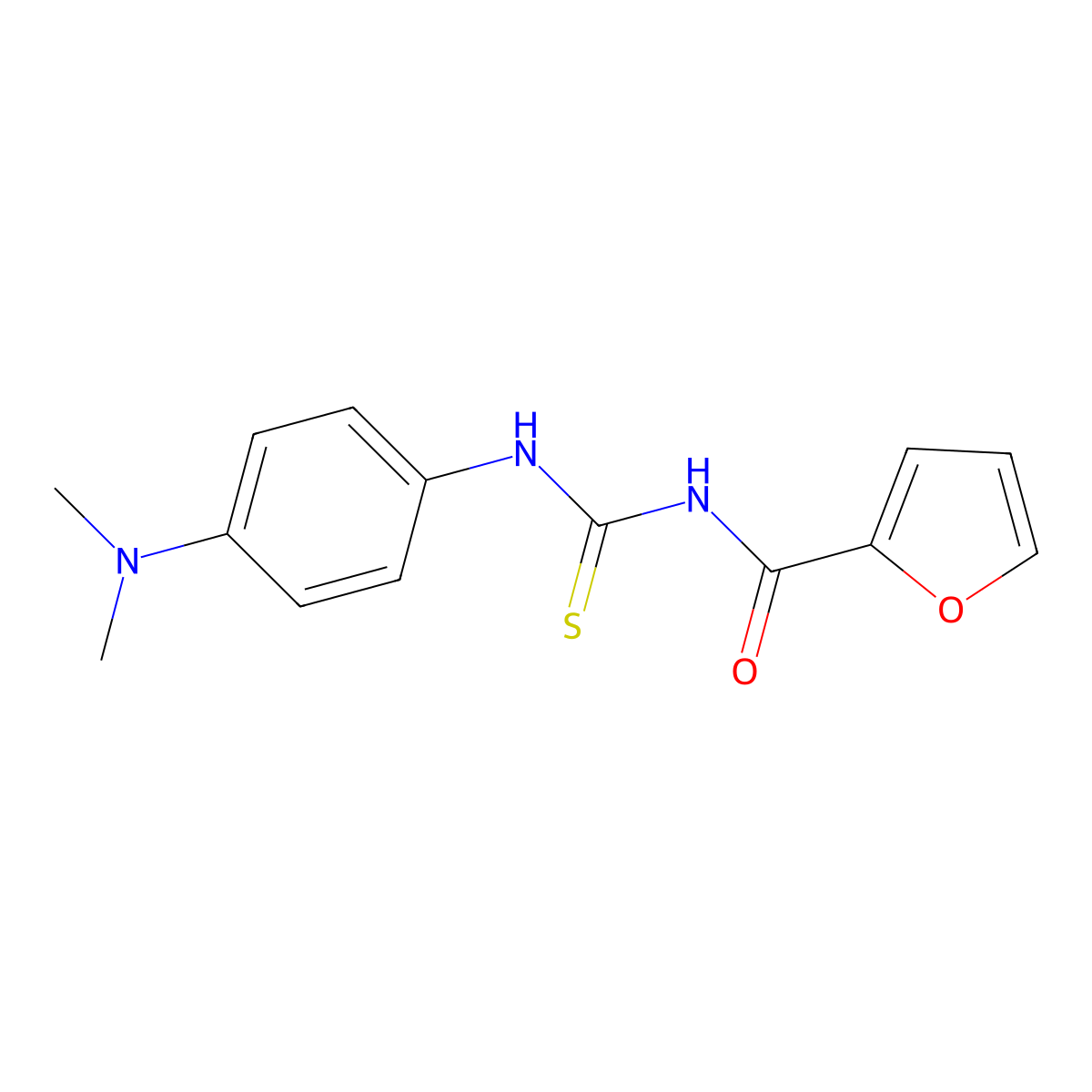 1-(2-Furoyl)-3-[4-(dimethylamino)phenyl]thiourea molecular structure, CAS 82755-19-9