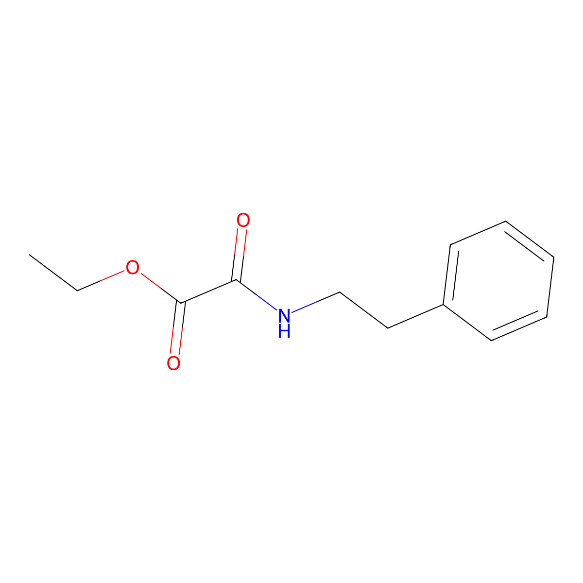 Ethyl 2-oxo-2-(phenethylamino)acetate molecular structure, CAS 82756-06-7