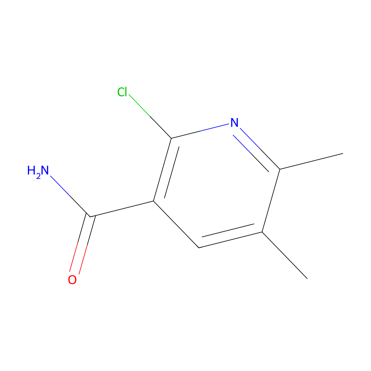 2-Chloro-5,6-dimethylnicotinamide molecular structure, CAS 82756-24-9