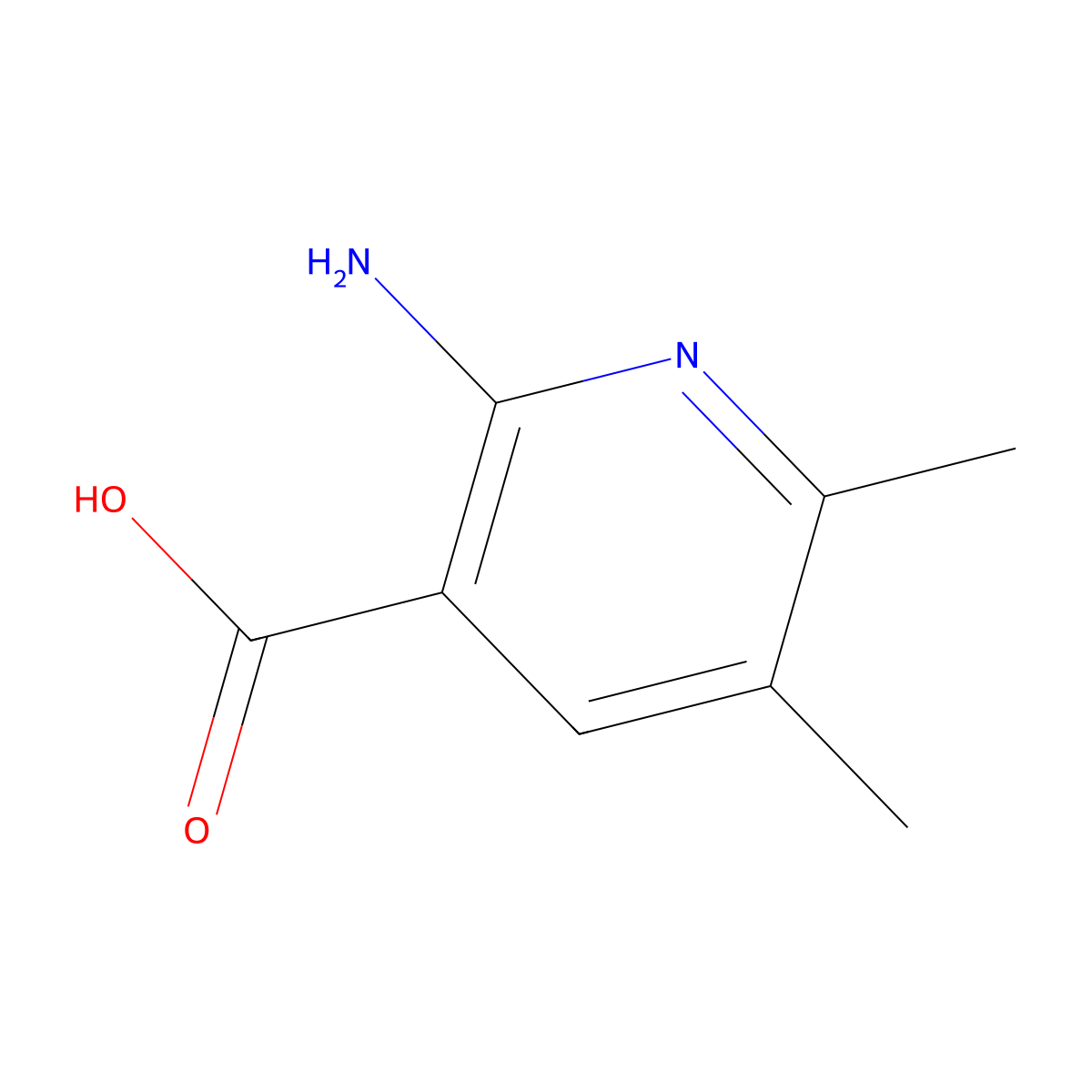 2-Amino-5,6-dimethylpyridine-3-carboxylic acid molecular structure, CAS 82756-27-2