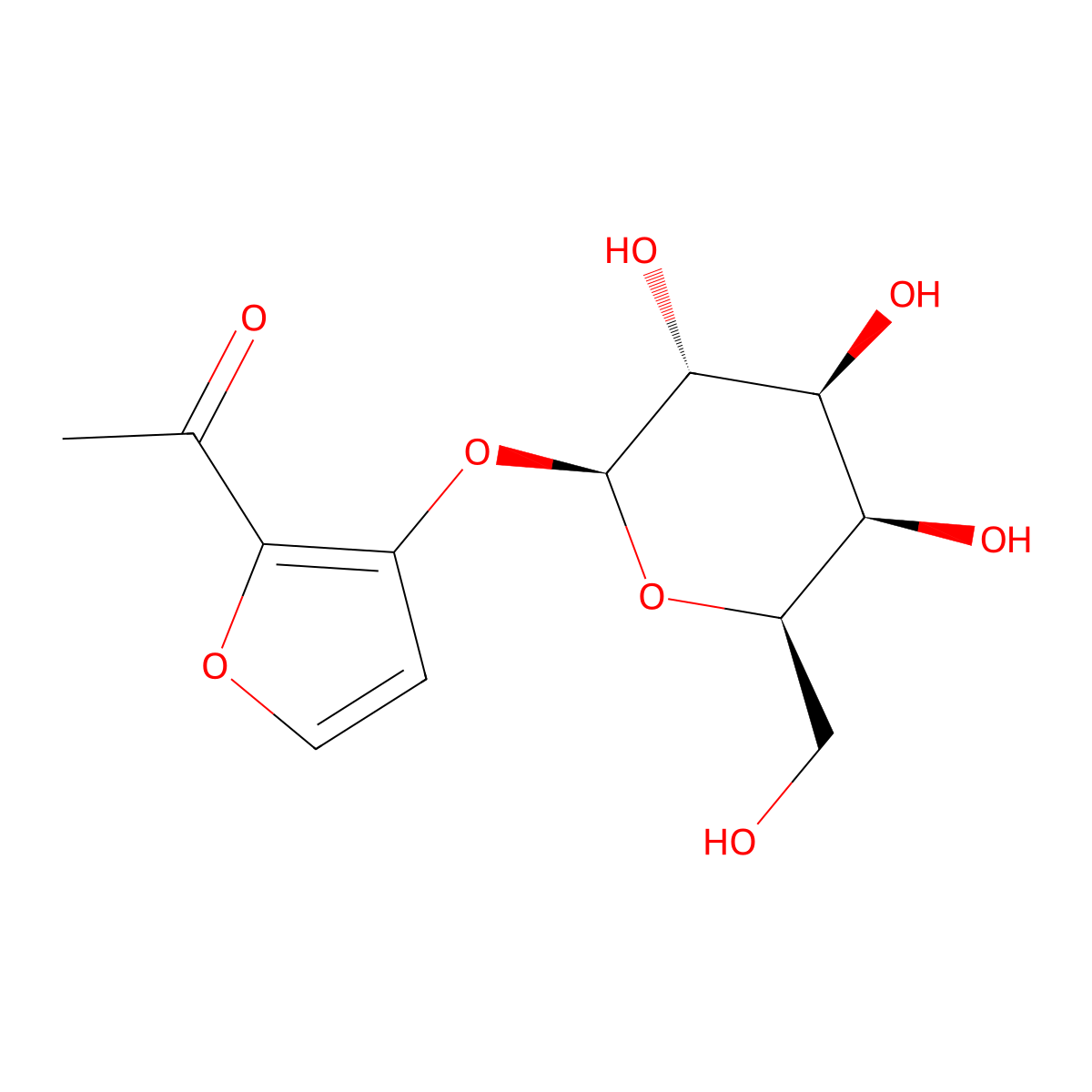 Galactosyl isomaltol molecular structure, CAS 82756-28-3