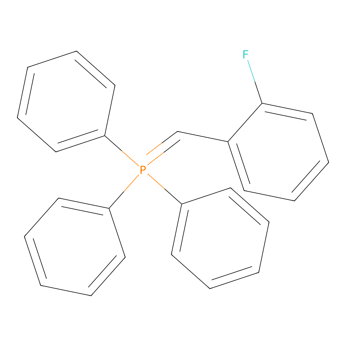 (2-Fluorobenzylidene)(triphenyl)phosphorane molecular structure, CAS 82757-27-5