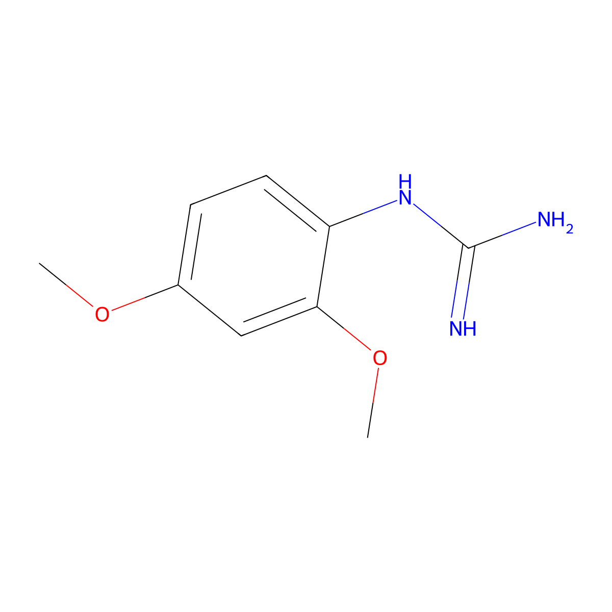1-(2,4-Dimethoxyphenyl)guanidine molecular structure, CAS 827572-25-8