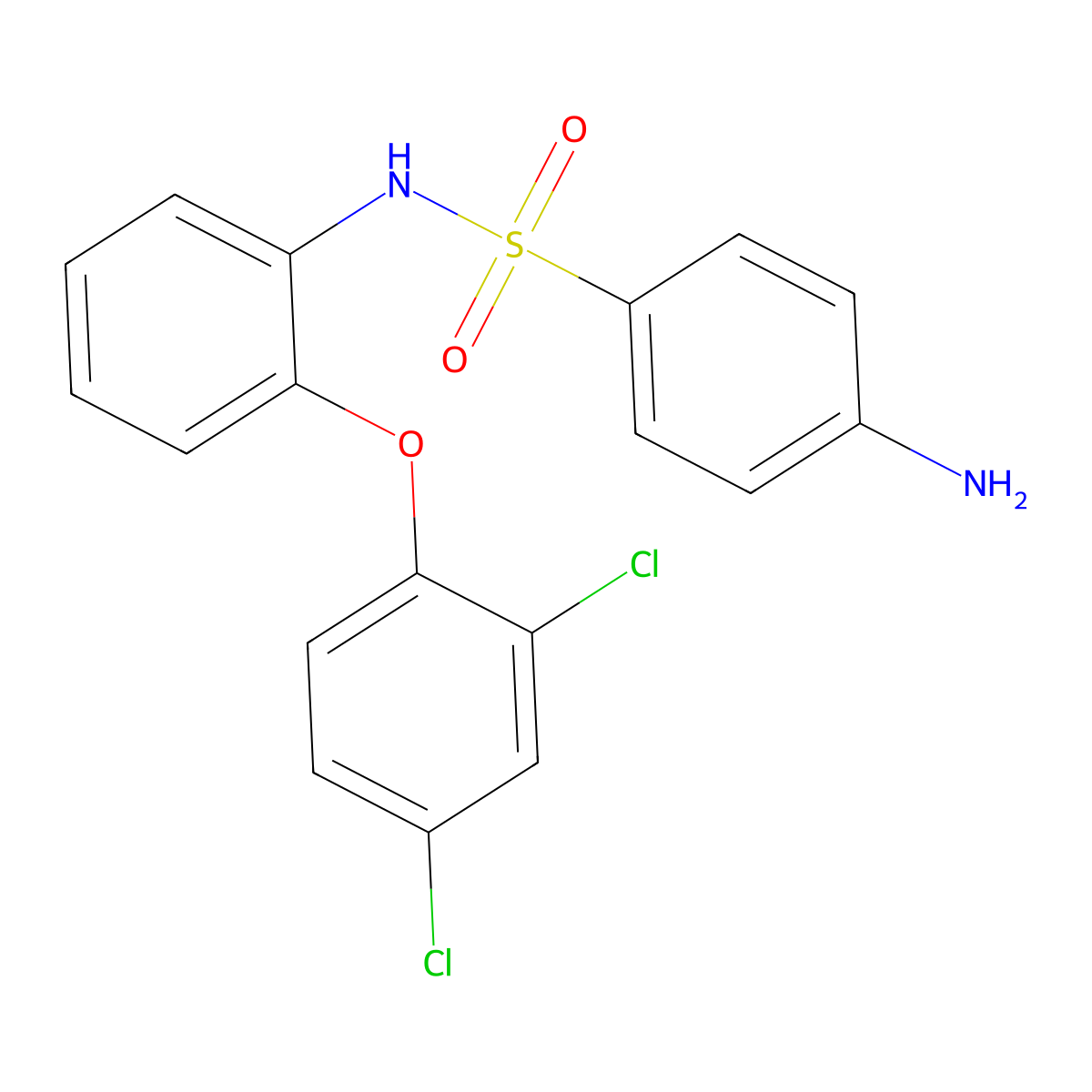 4-amino-N-[2-(2,4-dichlorophenoxy)phenyl]benzenesulfonamide molecular structure, CAS 827579-43-1