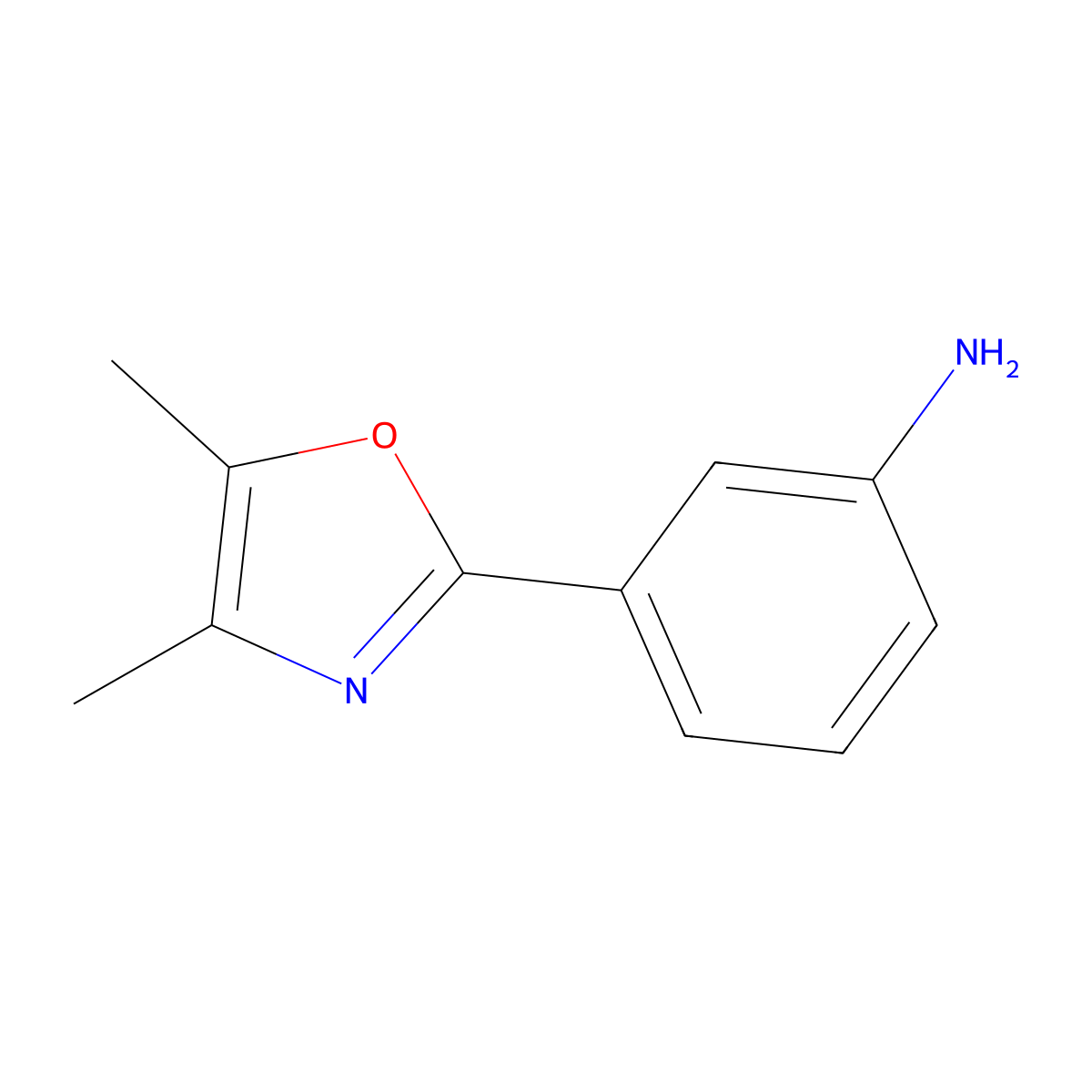 3-(Dimethyl-1,3-oxazol-2-yl)aniline molecular structure, CAS 827582-20-7