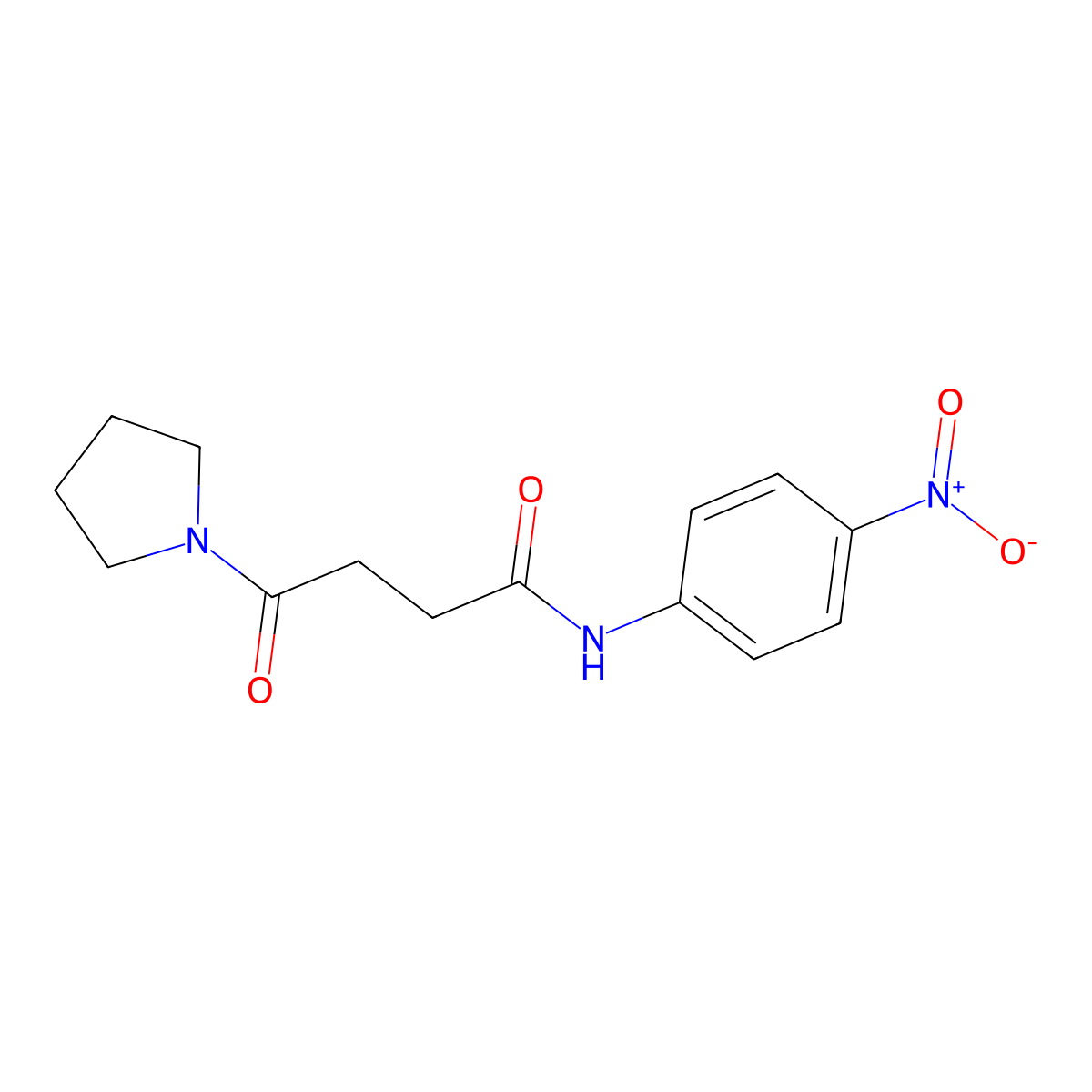 N-(4-nitrophenyl)-4-oxo-4-(pyrrolidin-1-yl)butanamide molecular structure, CAS 827582-70-7