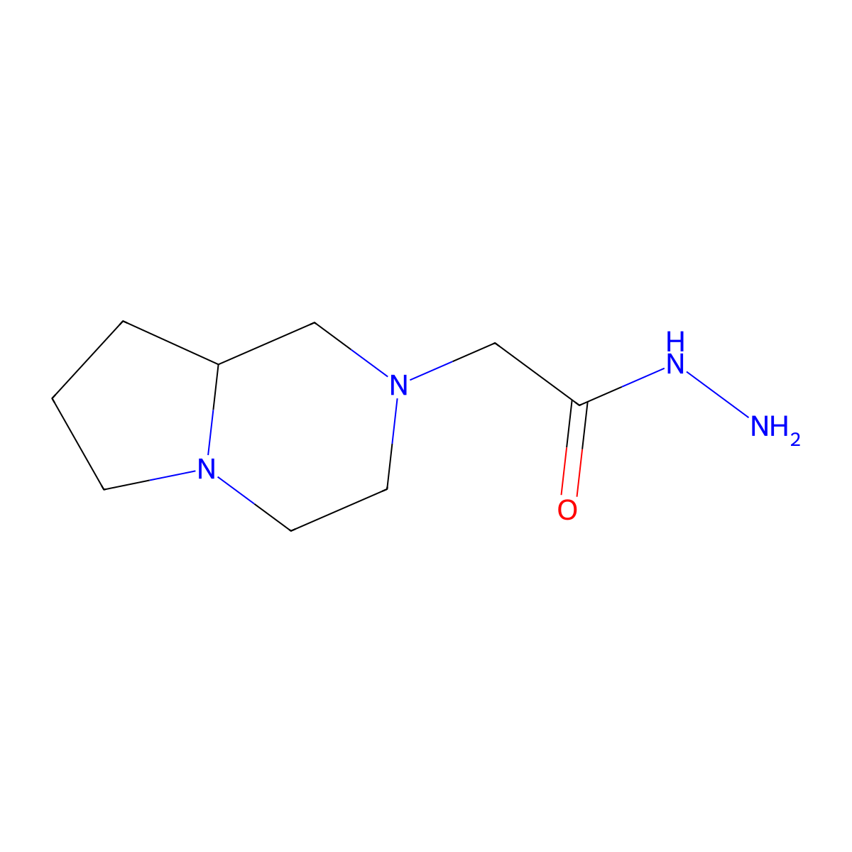 2-(hexahydropyrrolo[1,2-a]pyrazin-2(1H)-yl)acetohydrazide molecular structure, CAS 827585-60-4