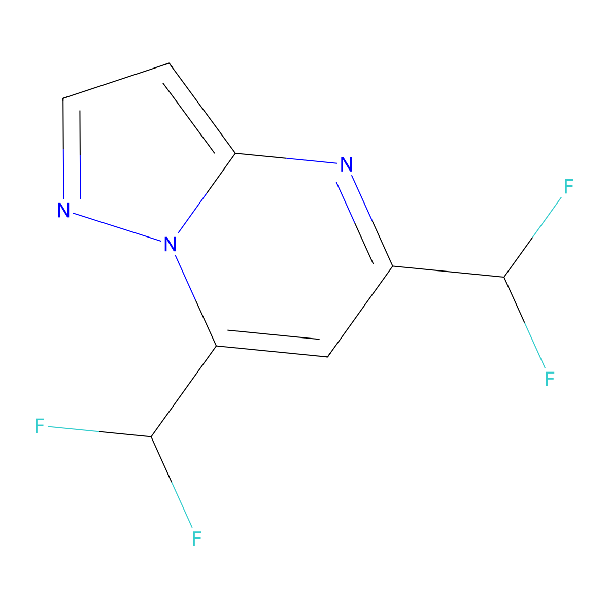 5,7-Bis(difluoromethyl)pyrazolo[1,5-a]pyrimidine molecular structure, CAS 827586-41-4