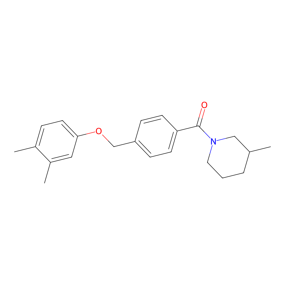 [4-[(3,4-Dimethylphenoxy)methyl]phenyl]-(3-methylpiperidin-1-yl)methanone molecular structure, CAS 827587-35-9