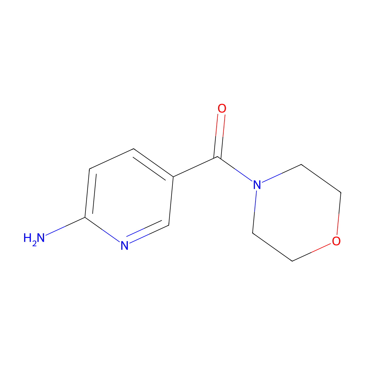 (6-Aminopyridin-3-yl)(morpholino)methanone molecular structure, CAS 827587-90-6