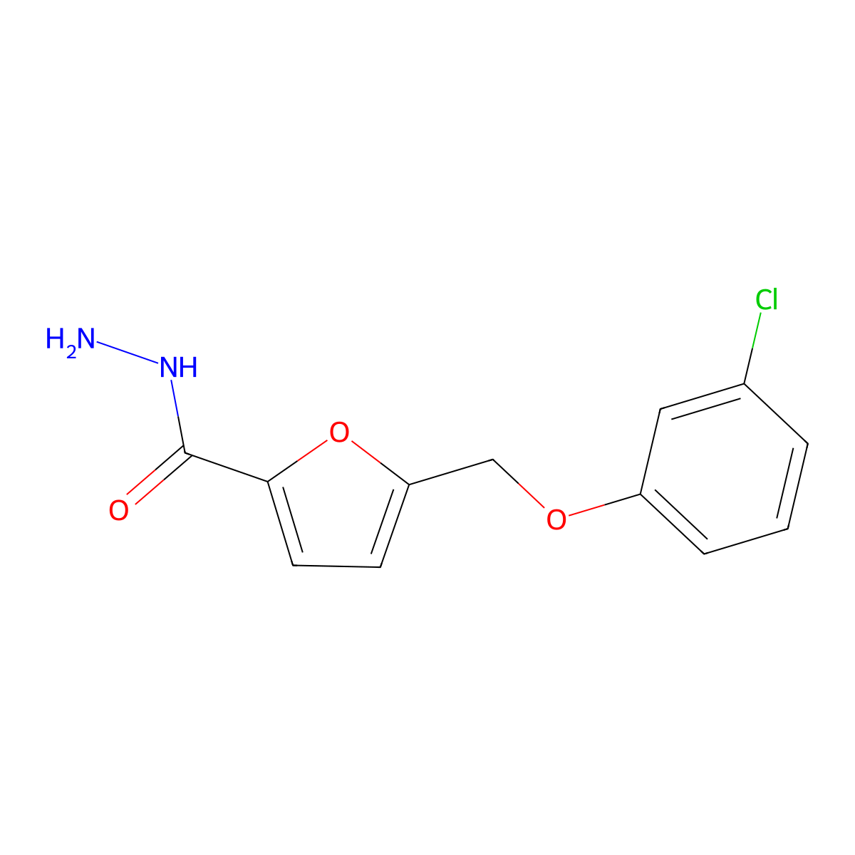 5-[(3-Chlorophenoxy)methyl]furan-2-carbohydrazide molecular structure, CAS 827588-48-7