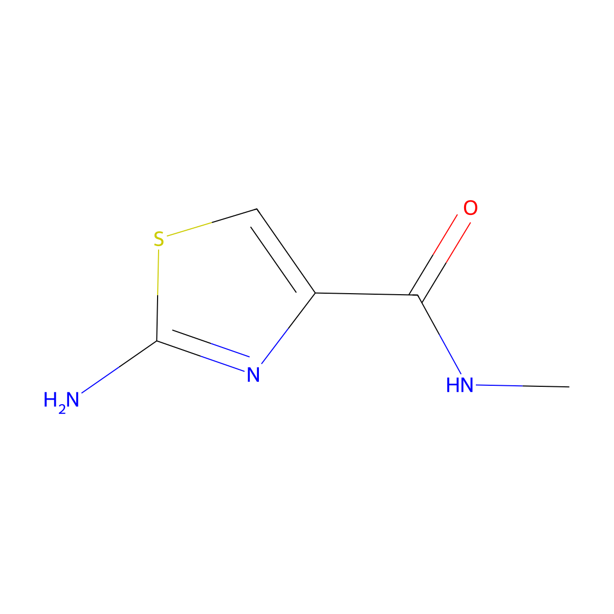 2-Amino-N-methyl-1,3-thiazole-4-carboxamide molecular structure, CAS 827588-55-6