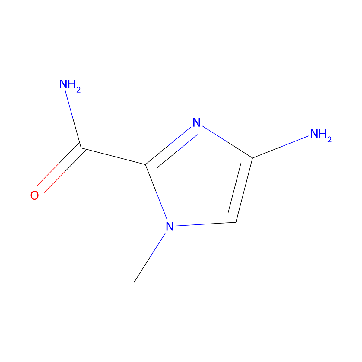 4-amino-1-methyl-1H-Imidazole-2-carboxamide molecular structure, CAS 827588-62-5