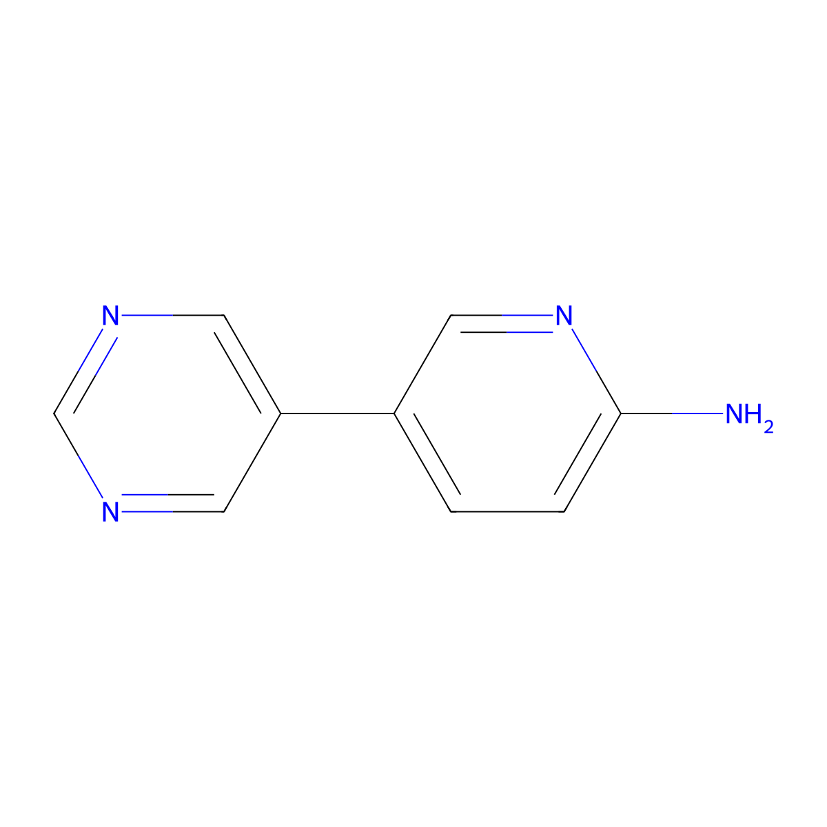 5-(Pyrimidin-5-yl)pyridin-2-amine molecular structure, CAS 827588-84-1